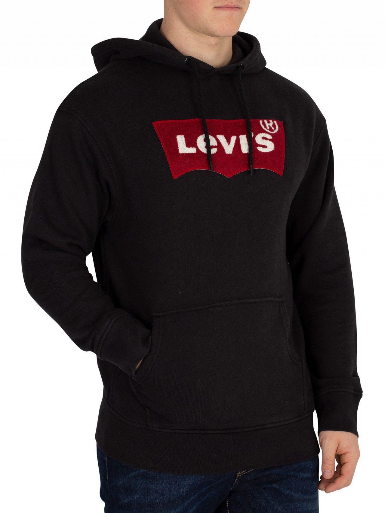 mens black levis hoodie