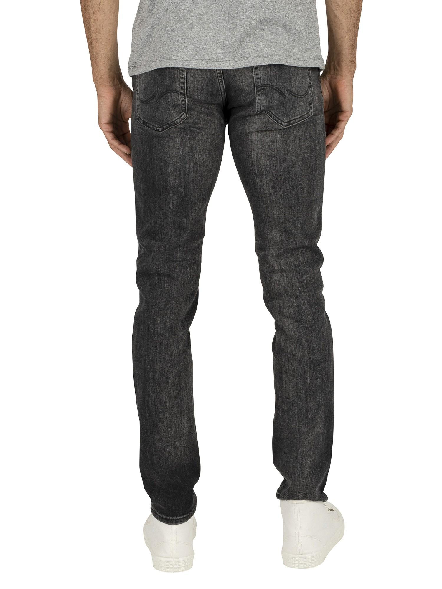 Jack \u0026 Jones Glenn Original AM 817 Slim Fit Jeans -Grey/Black Denim • Price  »