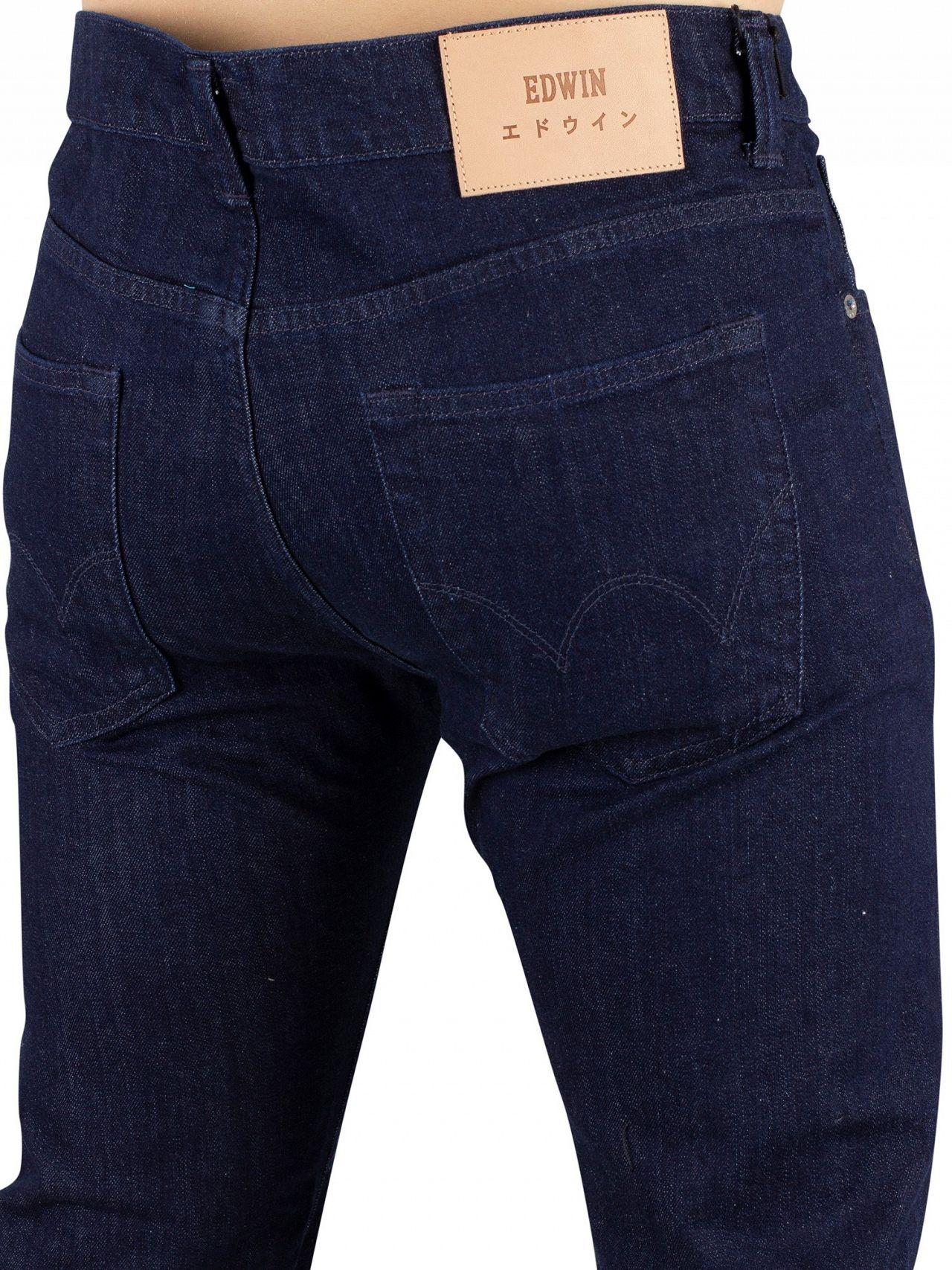Edwin Mens ED-80 Slim Tapered Fit CS Braxton Blue Denim Blue Rinsed