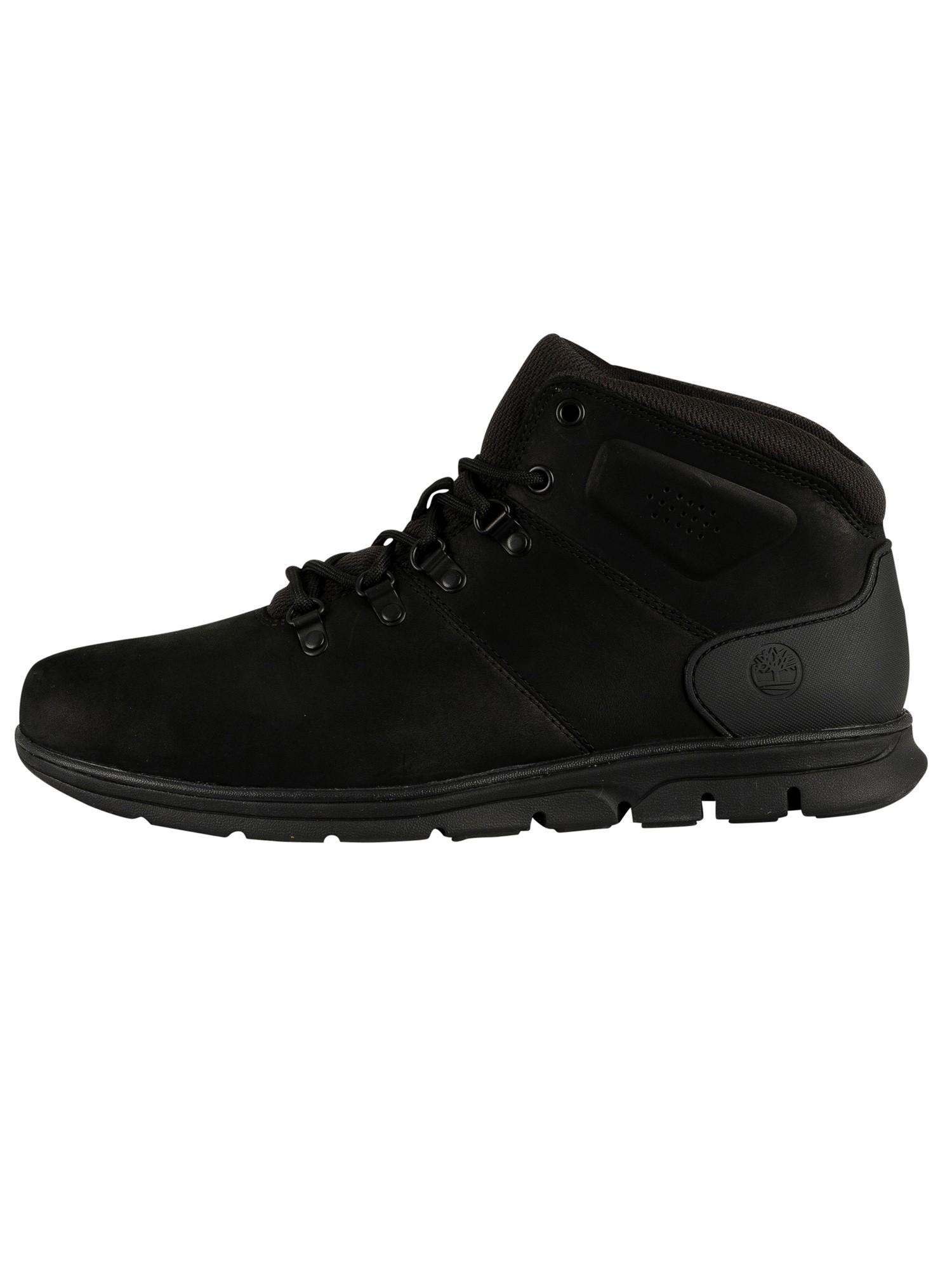 Timberland Lace Bradstreet Mid Hiker Boots in Black Nubuck (Black) for Men  - Lyst
