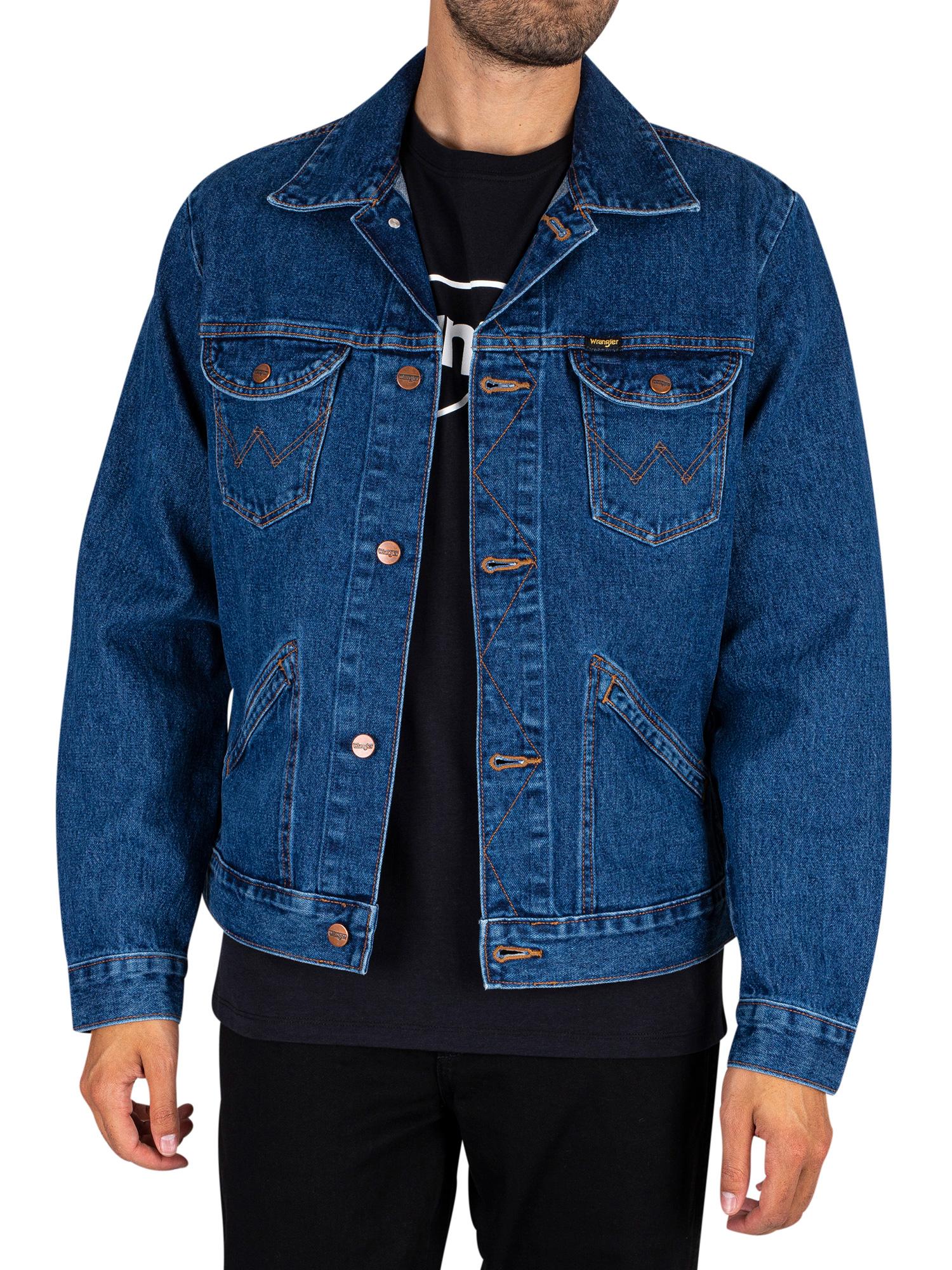 Wrangler Cotton Icons 124mj Western Jacket in Blue for Men | Lyst Australia