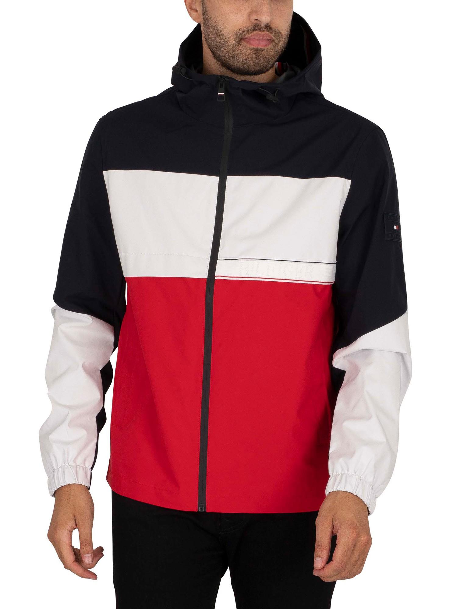 Tommy Hilfiger Synthetic Tech Global Block Jacket in Red for Men | Lyst