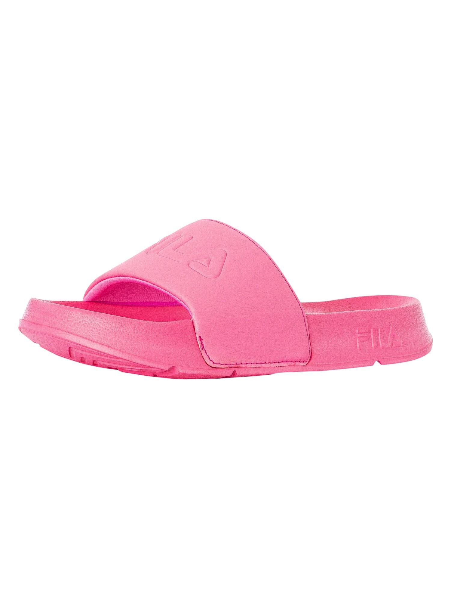 Fila Outline Logo Sliders in Pink for Men | Lyst