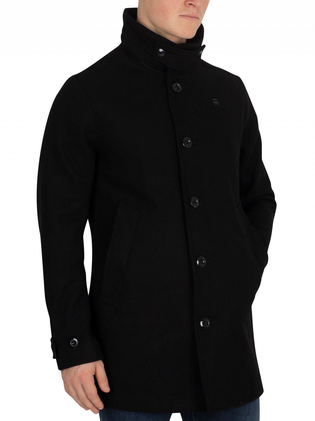 G-Star RAW Dark Black Garber Empral Wool Trench Coat for Men - Lyst