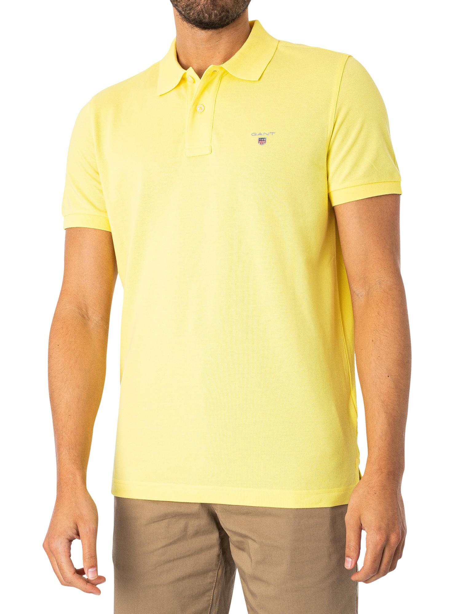 GANT Original Pique Rugger Polo Shirt in Yellow for Men | Lyst
