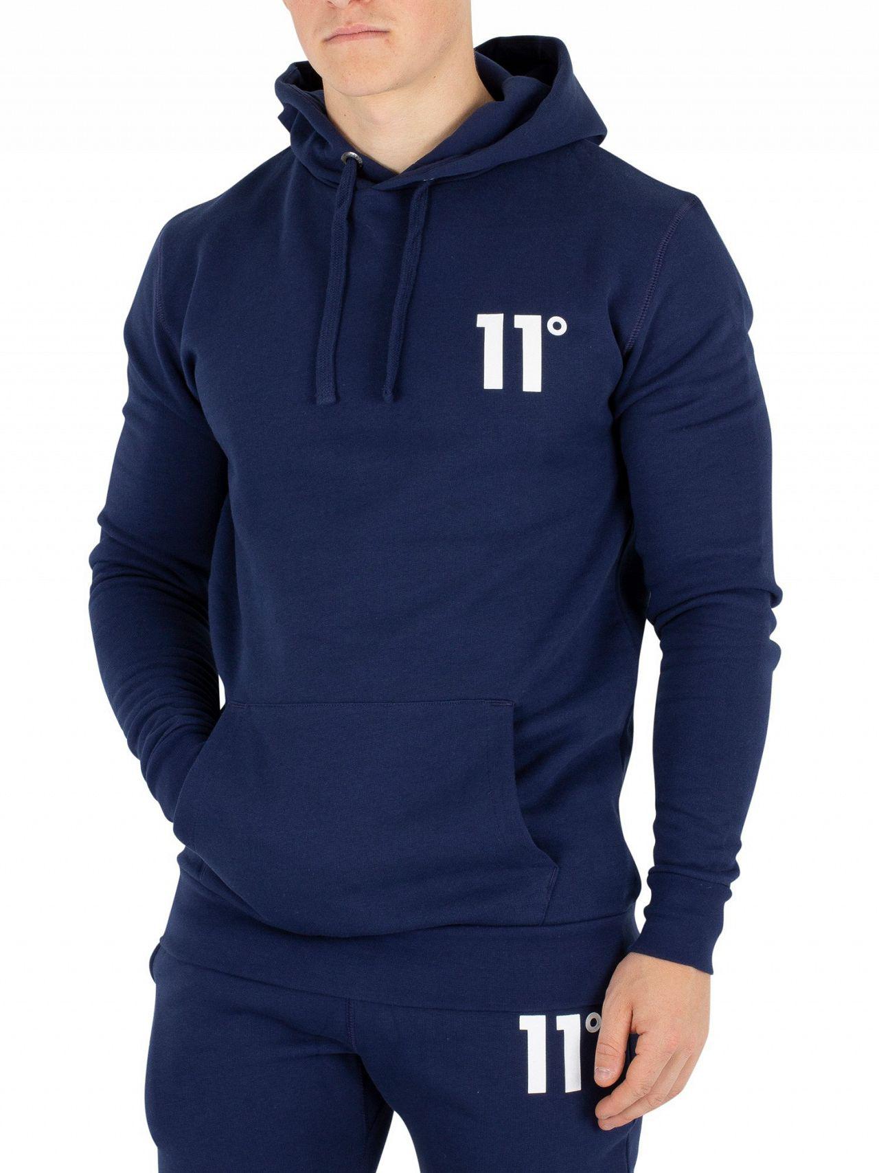 11 degrees navy hoodie
