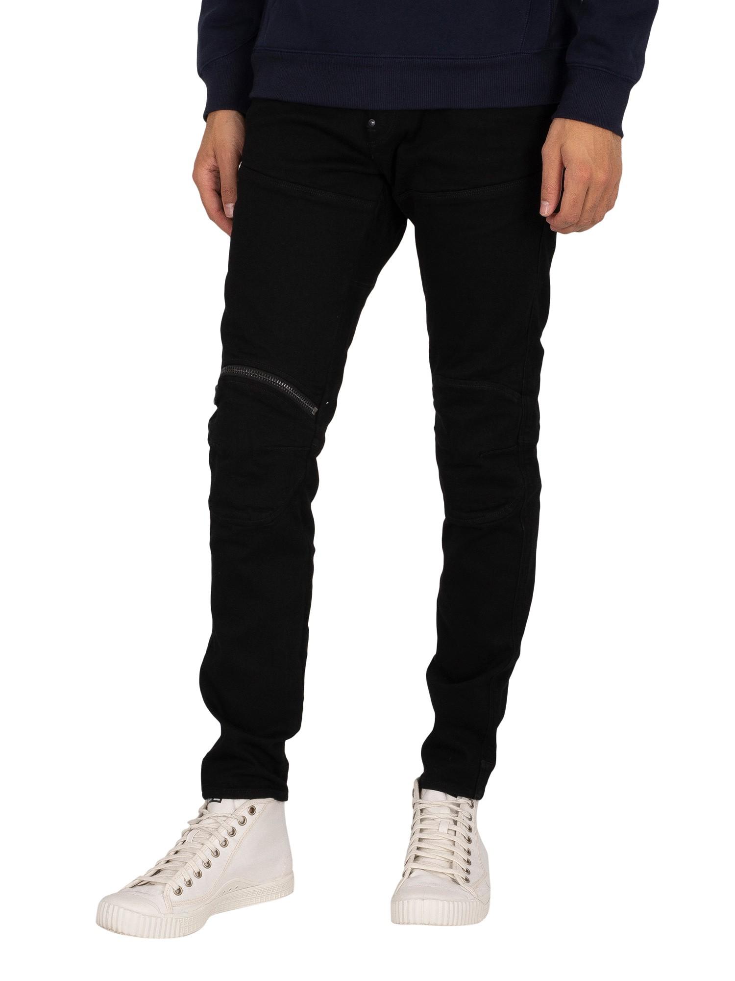 G-Star RAW 5620 3d Zip Knee Skinny Jeans in Black for Men | Lyst