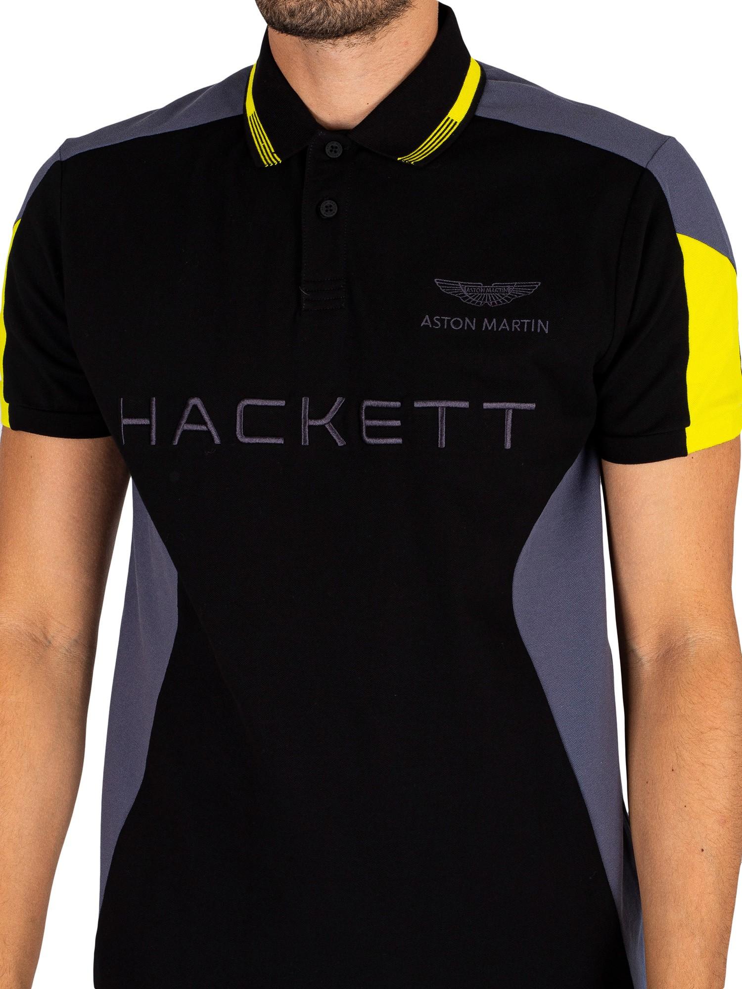 Hackett Aston Martin Racing Multi Polo Shirt in Black/Grey (Black) for Men  | Lyst