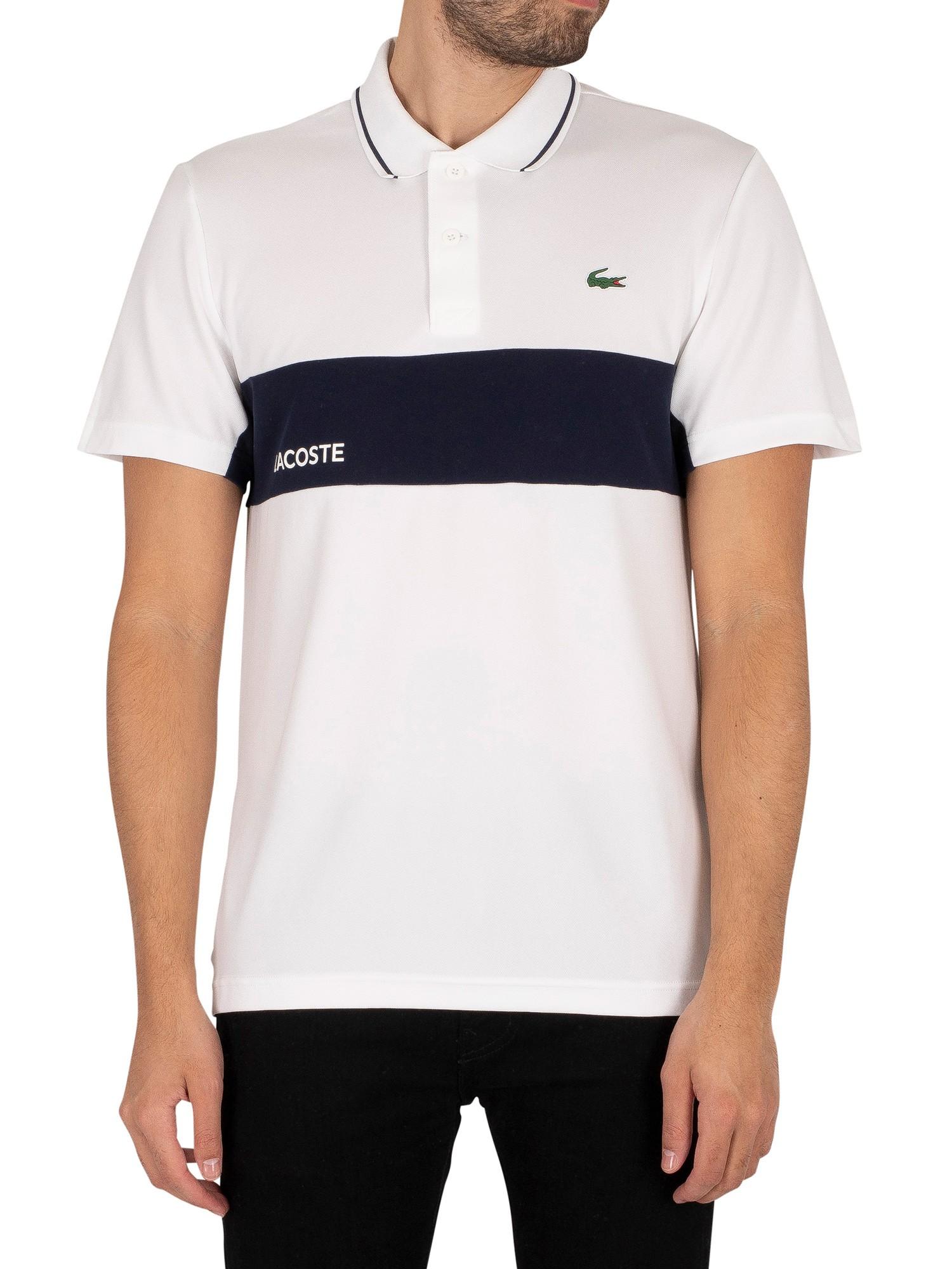 Lacoste Sport Colourblock Polo Shirt in Blue for | Lyst