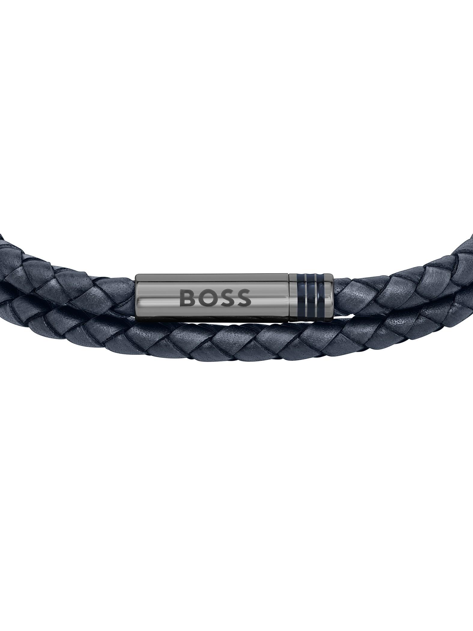 Boss leather bracelet hotsell