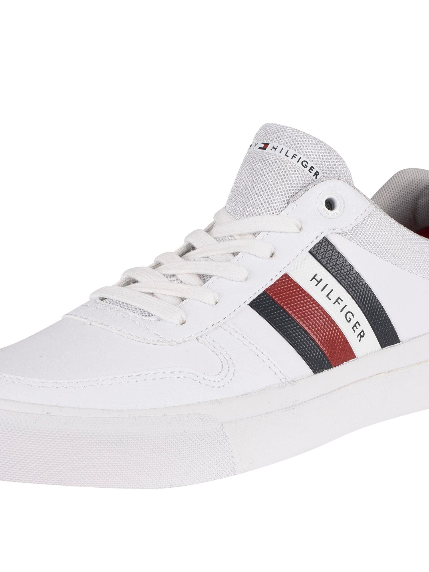 Tommy Hilfiger Core Corporate Modern Leather Trainers in White for Men |  Lyst