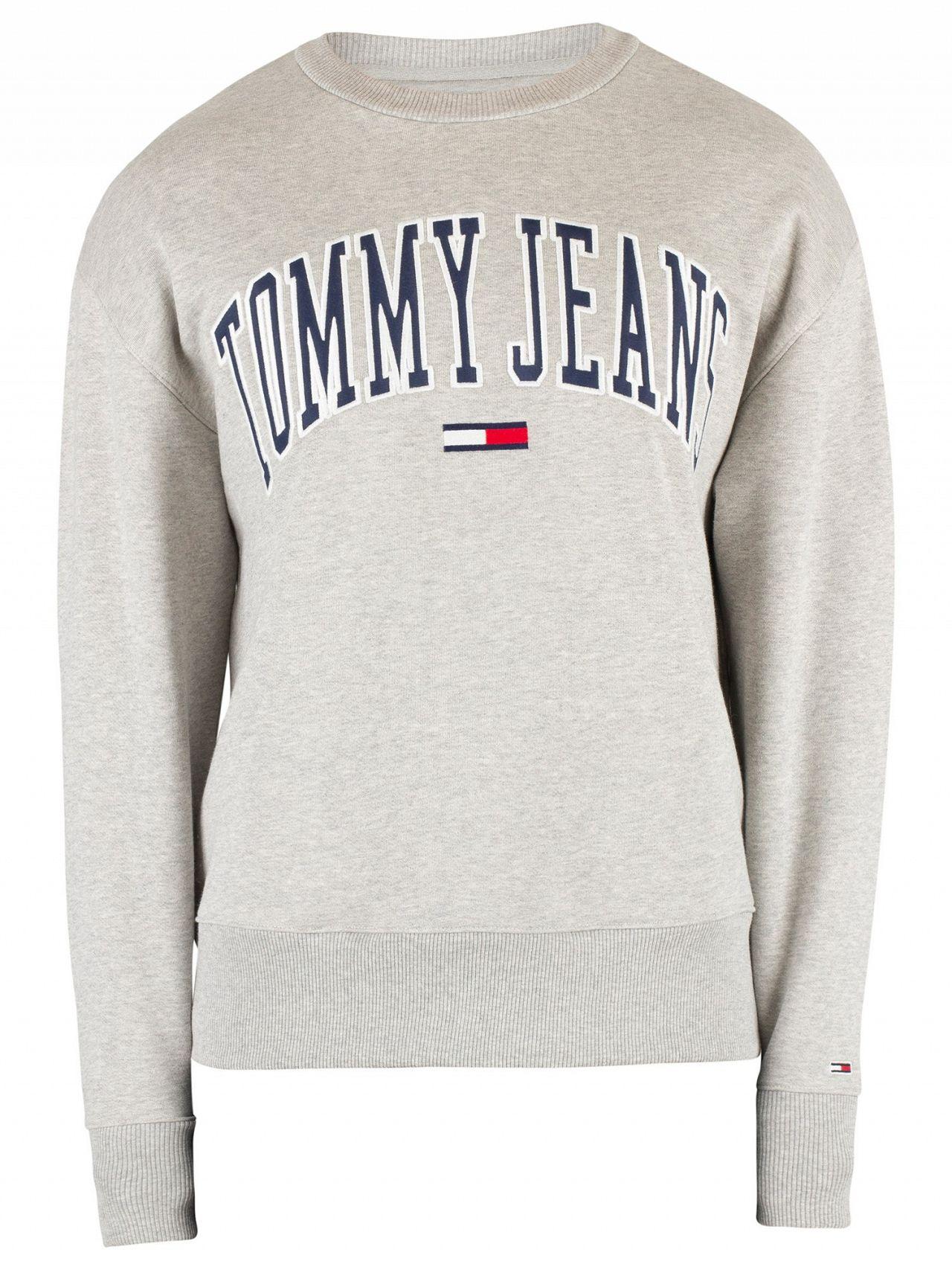 Lyst - Tommy Hilfiger Light Grey Heather Clean Collegiate Sweatshirt in ...