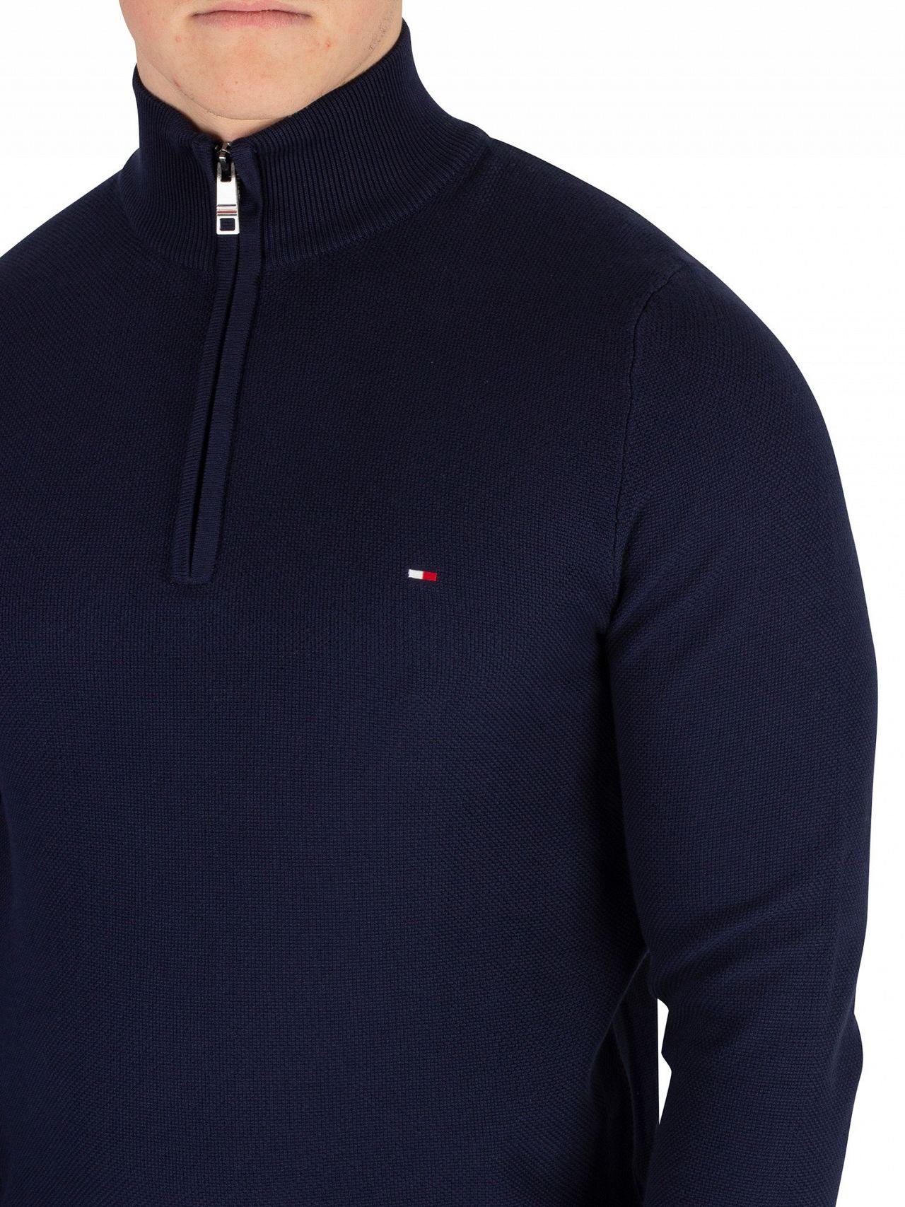 tommy hilfiger structured zip jumper