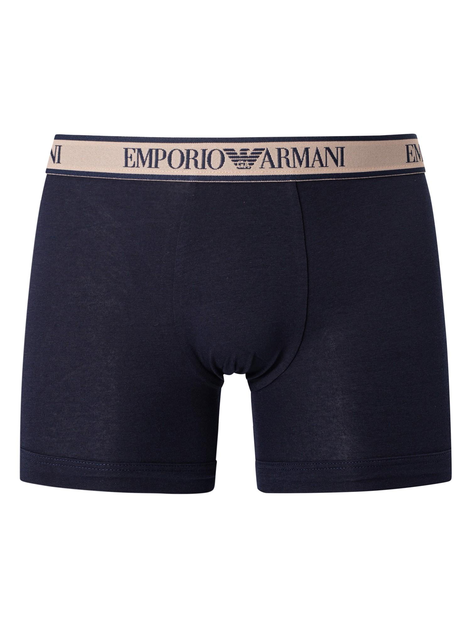 Emporio Armani 3 Pack Boxer Briefs in Blue for Men Lyst UK