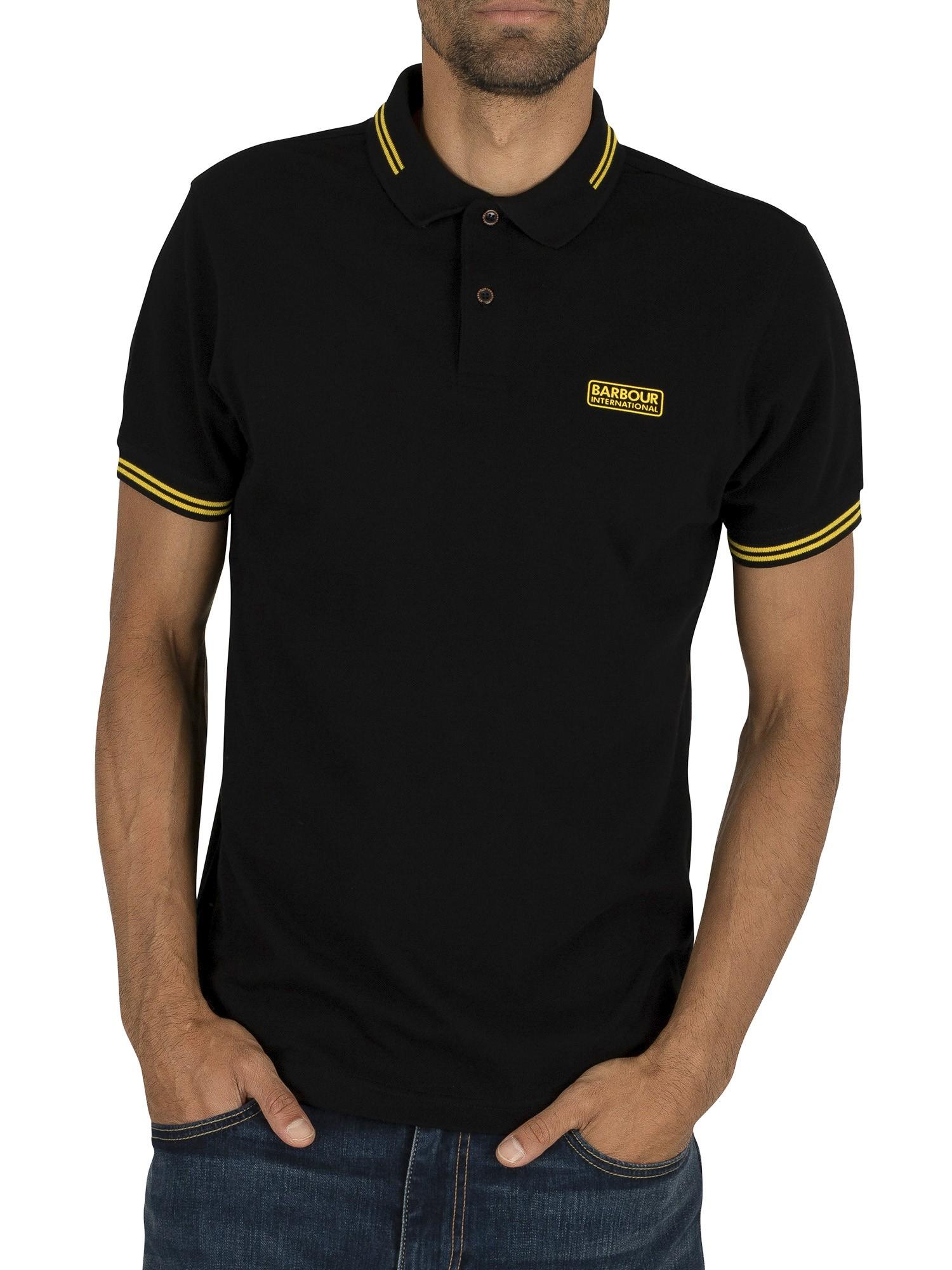 barbour black polo