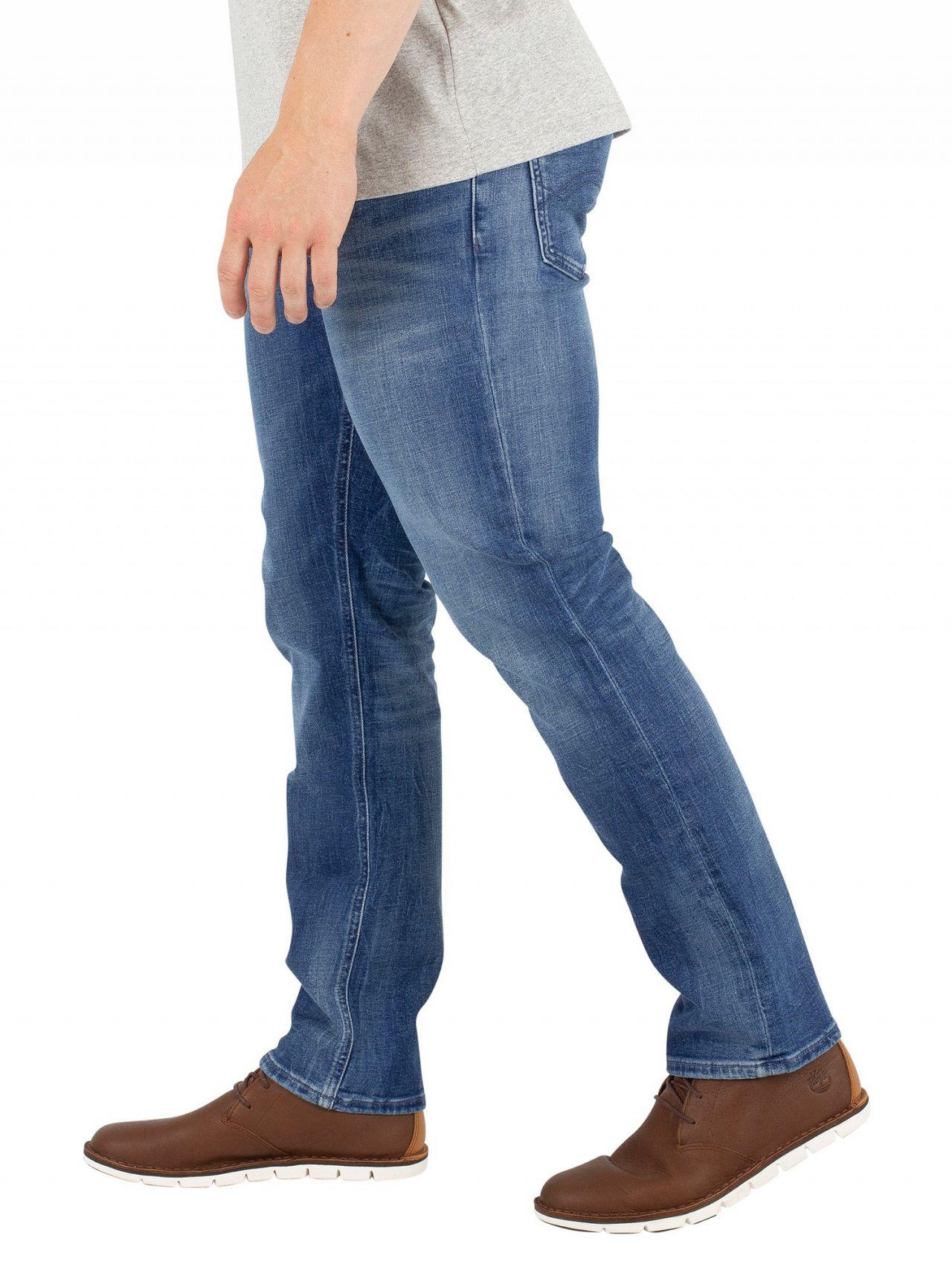 Tommy Jacob Mid Blue Dynamic Stretch Fit Scanton Jeans for Men -