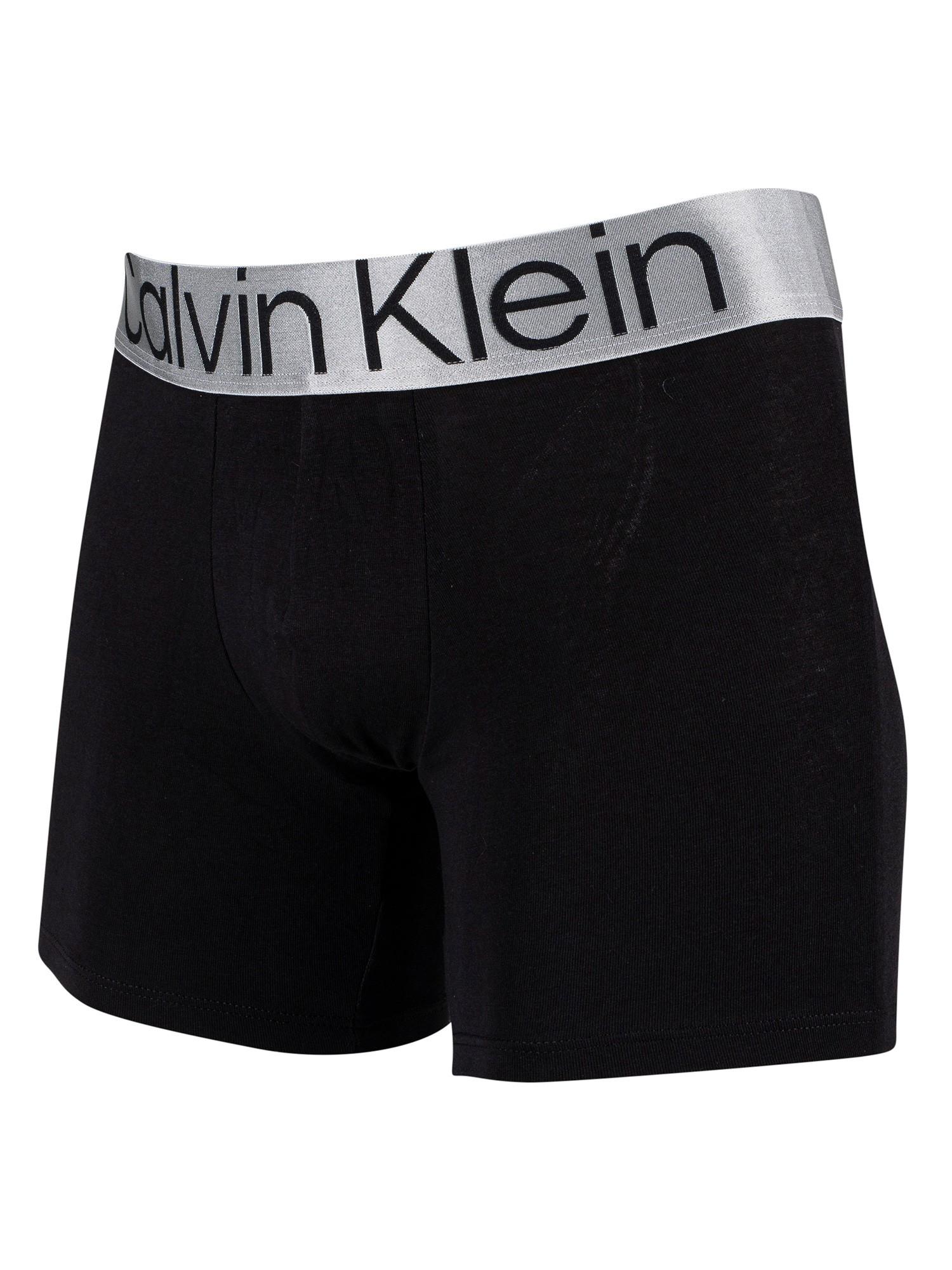 Calvin Klein 3 Pack Reconsidered Steel Boxer Briefs in Black for Men | Lyst