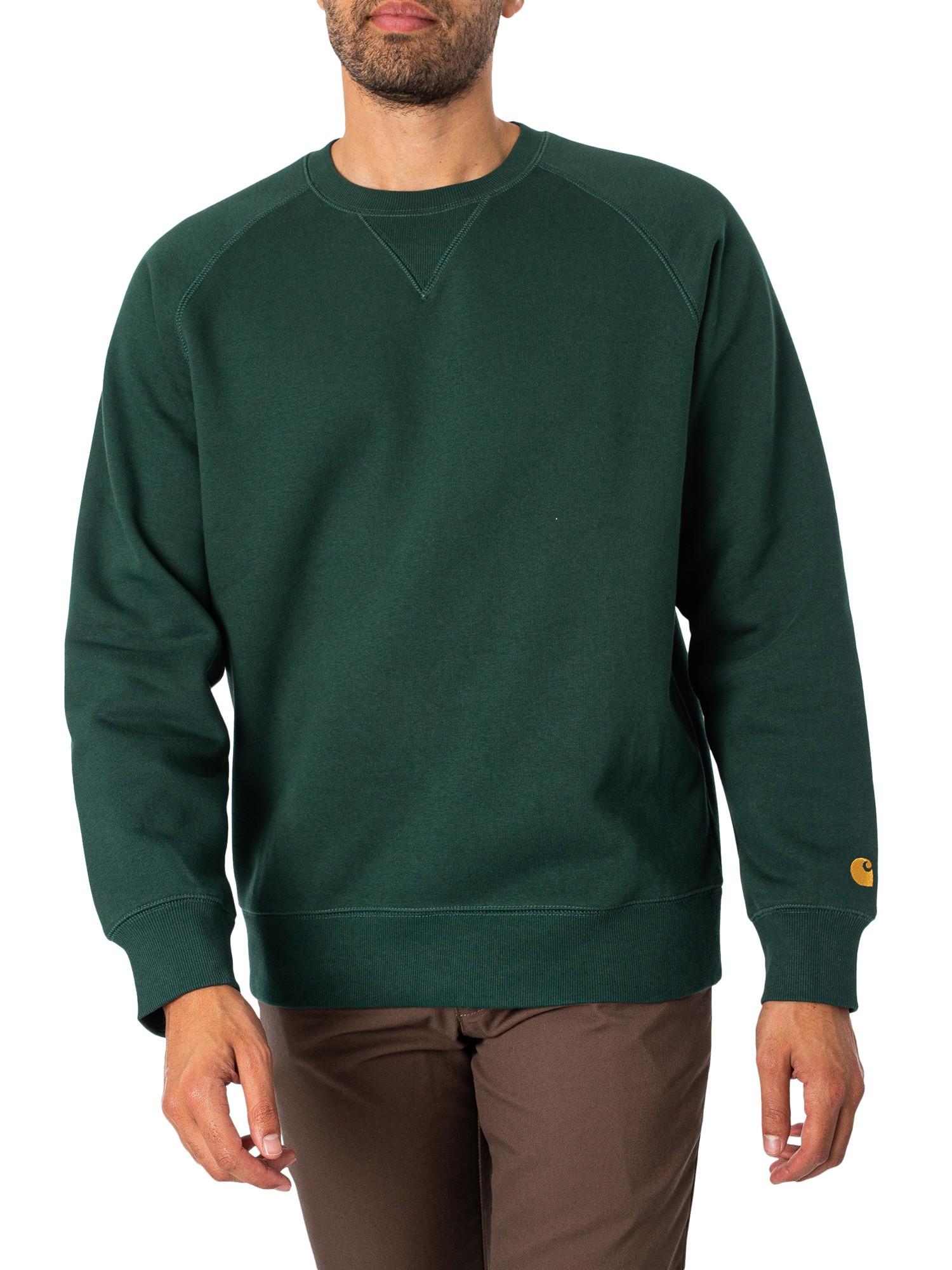 Carhartt WIP Chase Sweatshirt in Green for Men | Lyst