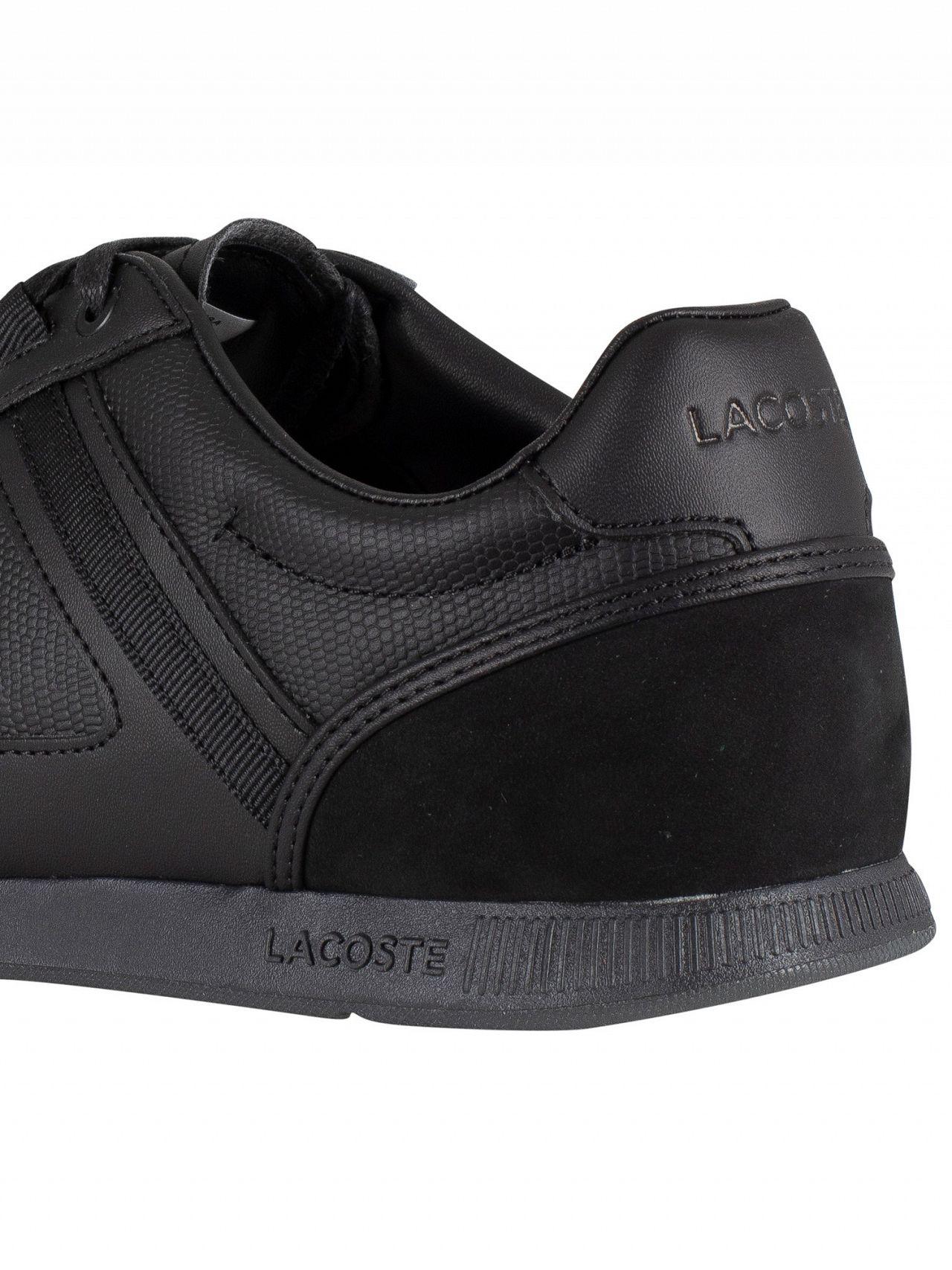 lacoste black shoes