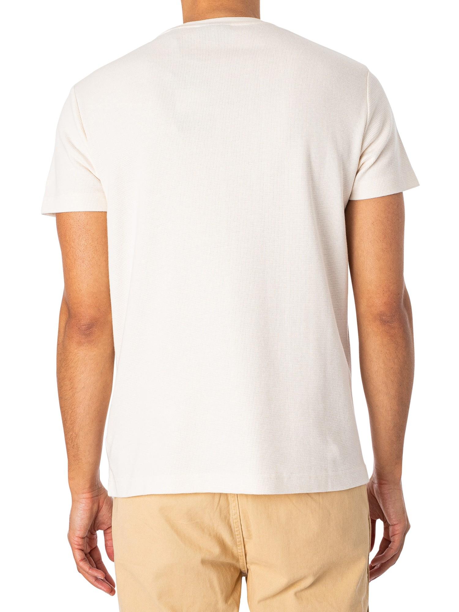 GANT Waffle Texture T-shirt in White for Men | Lyst
