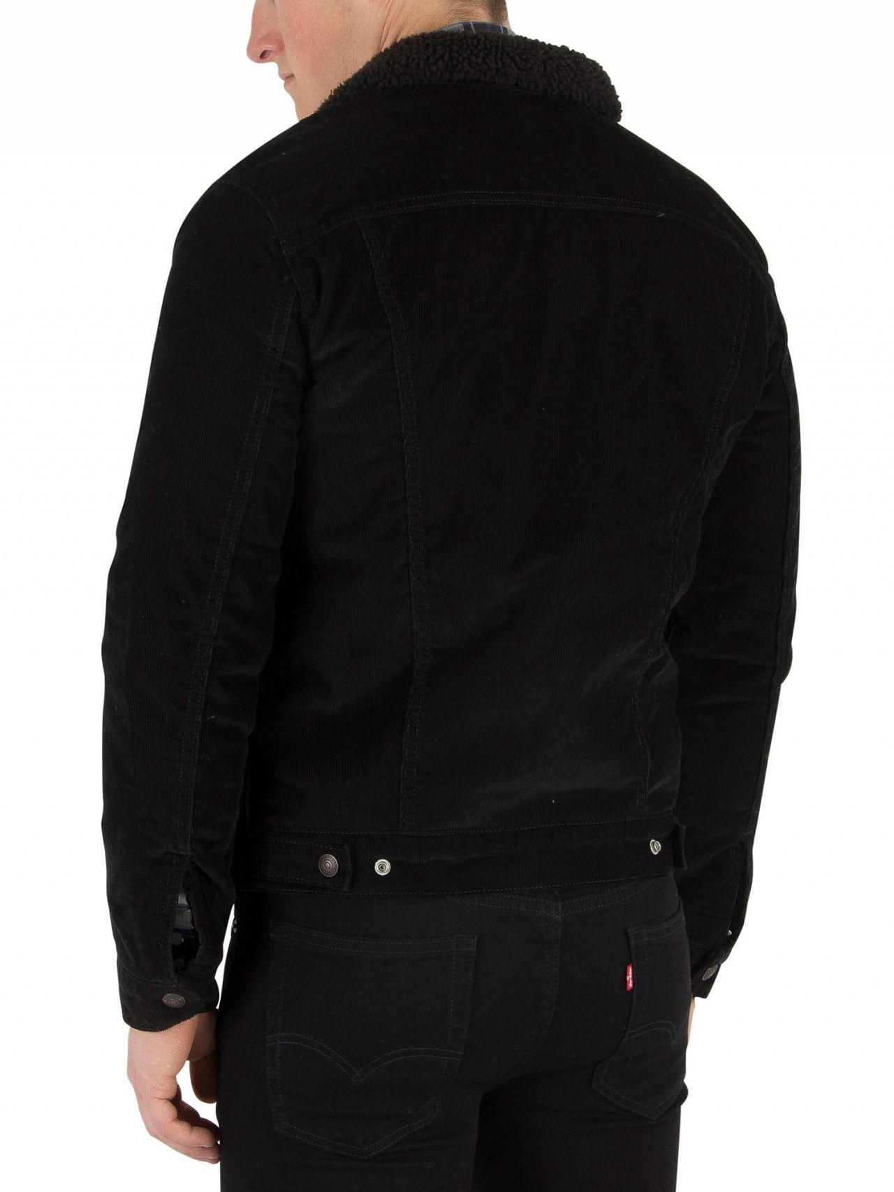 Levi's Cotton Black Cord Better Type 3 Sherpa Trucker Jacket for Men - Lyst