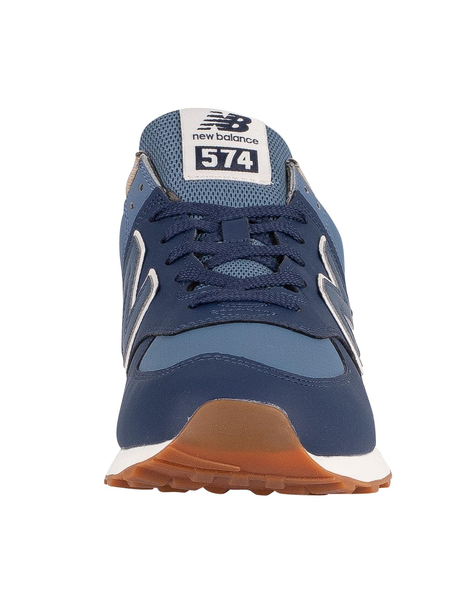 Save 25% New Balance 574 Vegan Leather Trainers in Blue Womens Mens Shoes Mens Trainers Low-top trainers 