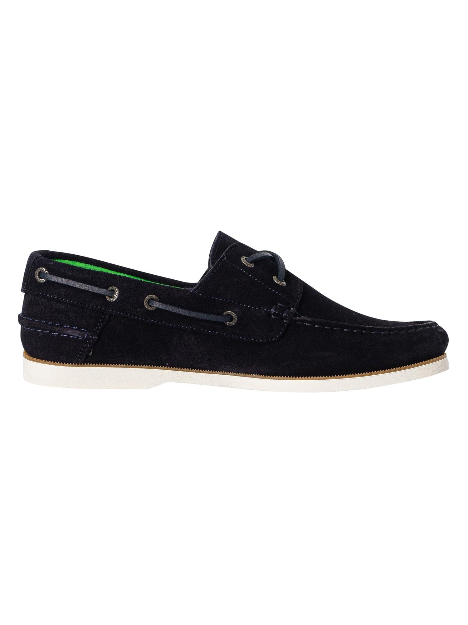 Tommy Hilfiger Suede Core Boat Shoes in Black for Men | Lyst