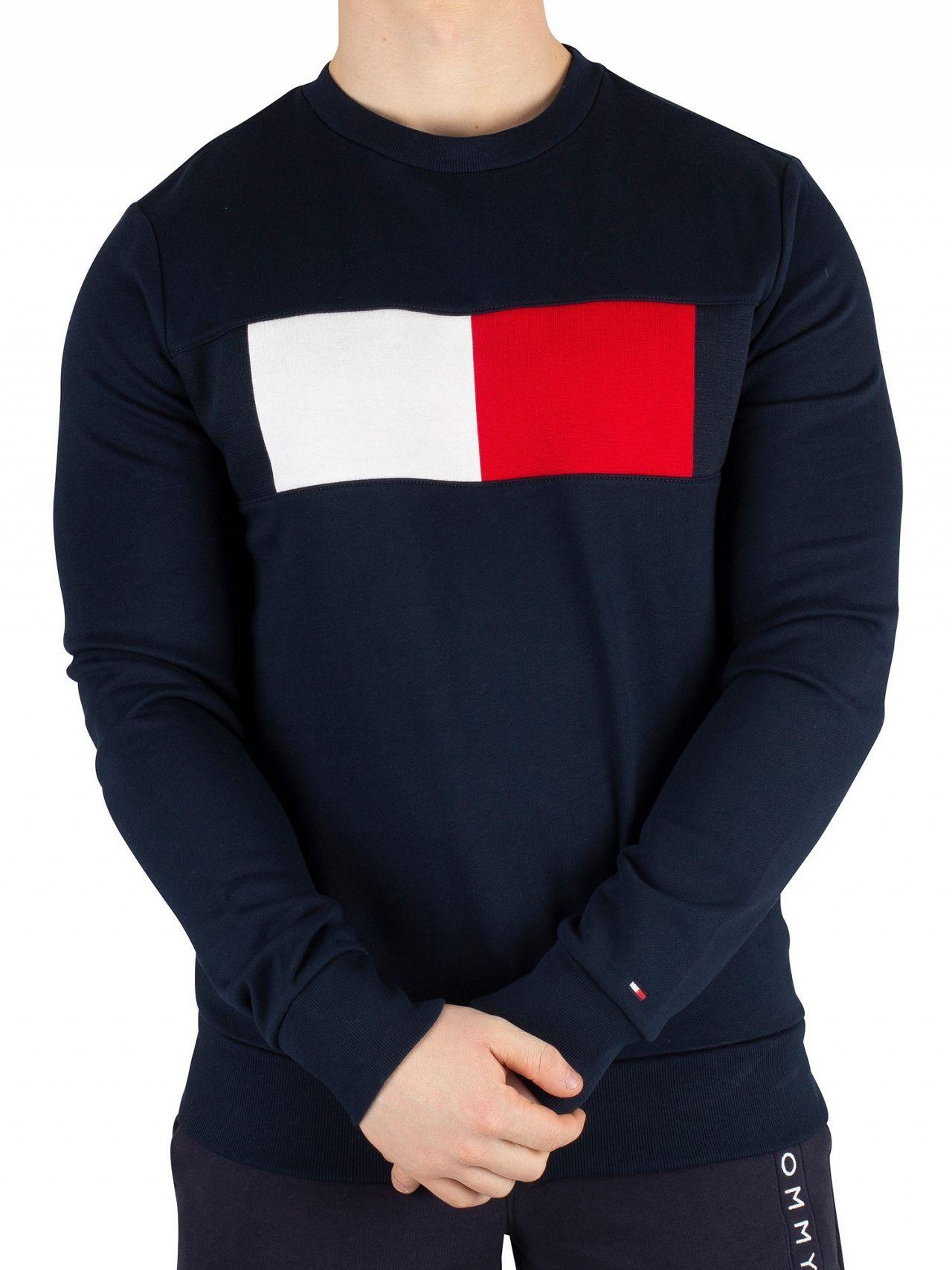 tommy hilfiger flag logo sweatshirt
