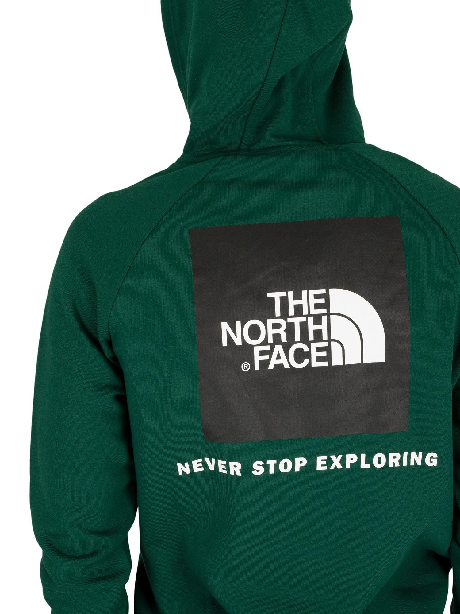 north face men's red box pullover hoodie