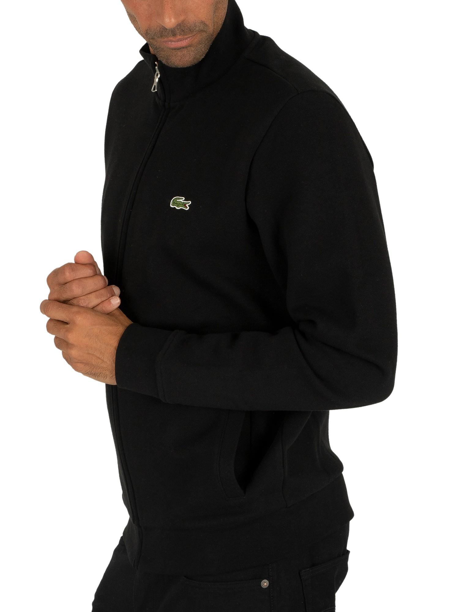 Lacoste Zip Track Jacket in Black for Men | Lyst
