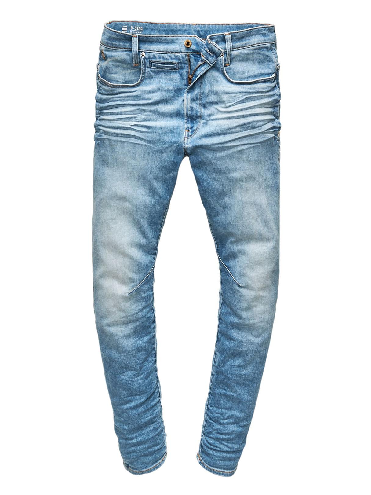 G-Star RAW Light Indigo Aged D- Staq 3d Super Slim Jeans in Blue for Men |  Lyst Canada