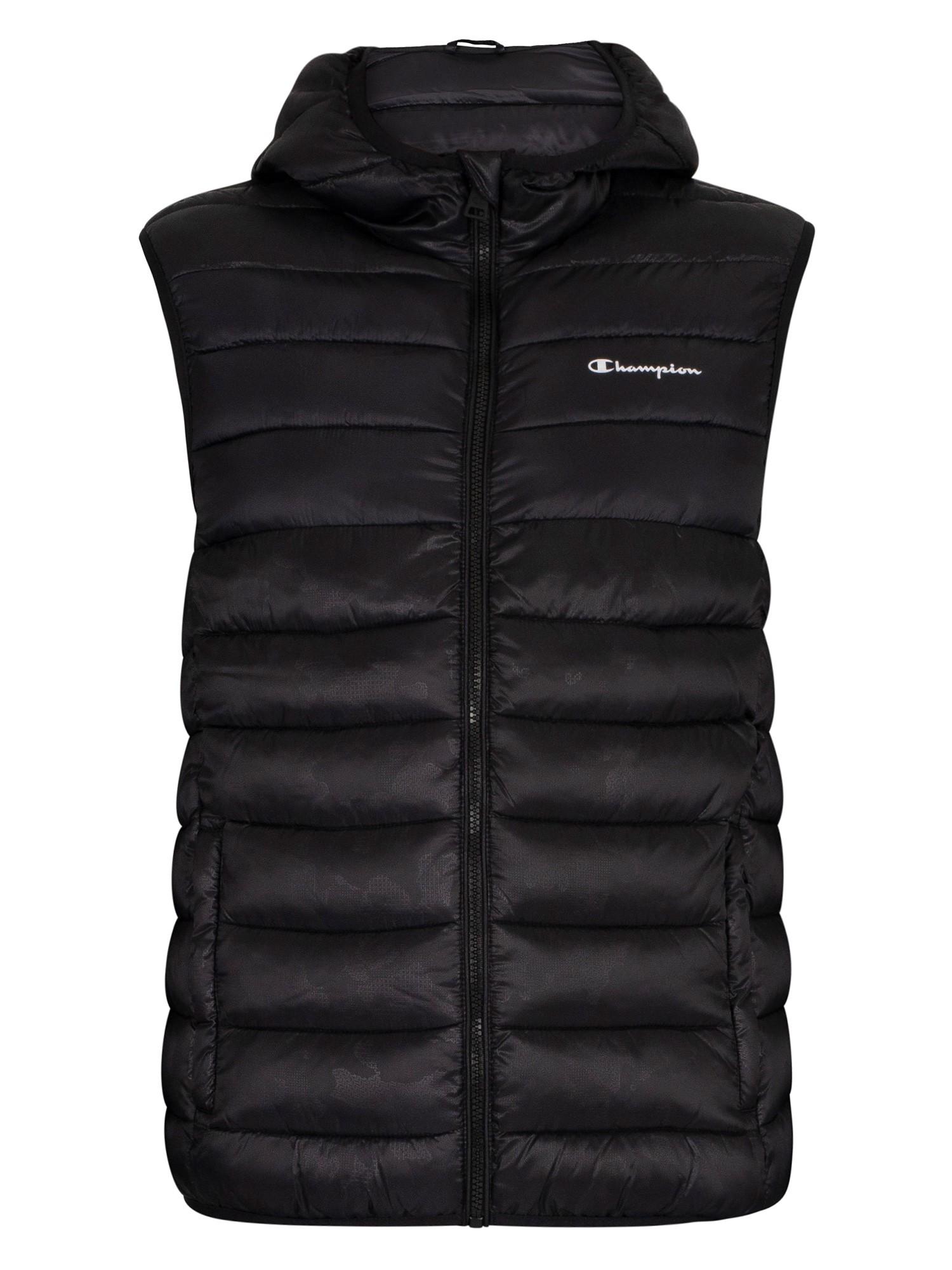 Champion Hooded Gilet in Black for Men - Lyst