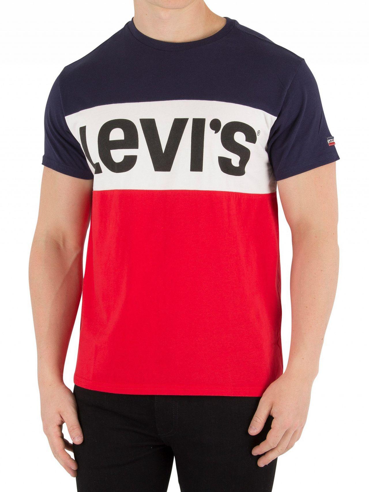 levi's colour block t shirt