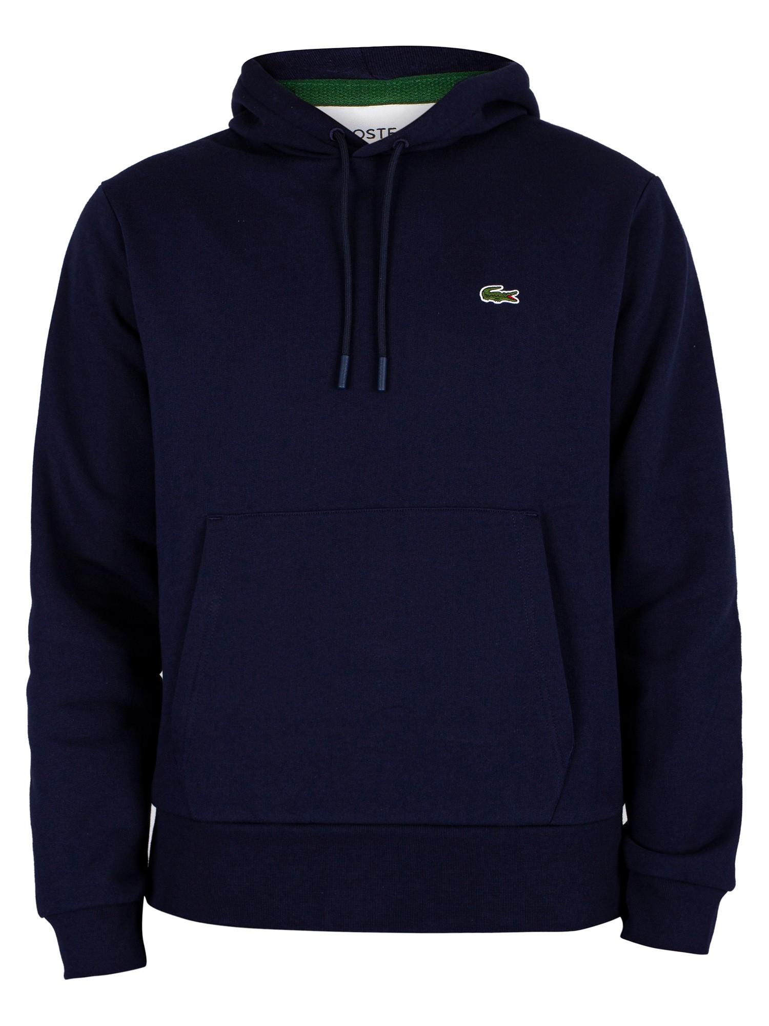 Lacoste Cotton Logo Pullover Hoodie in Blue Marine (Blue) for Men | Lyst