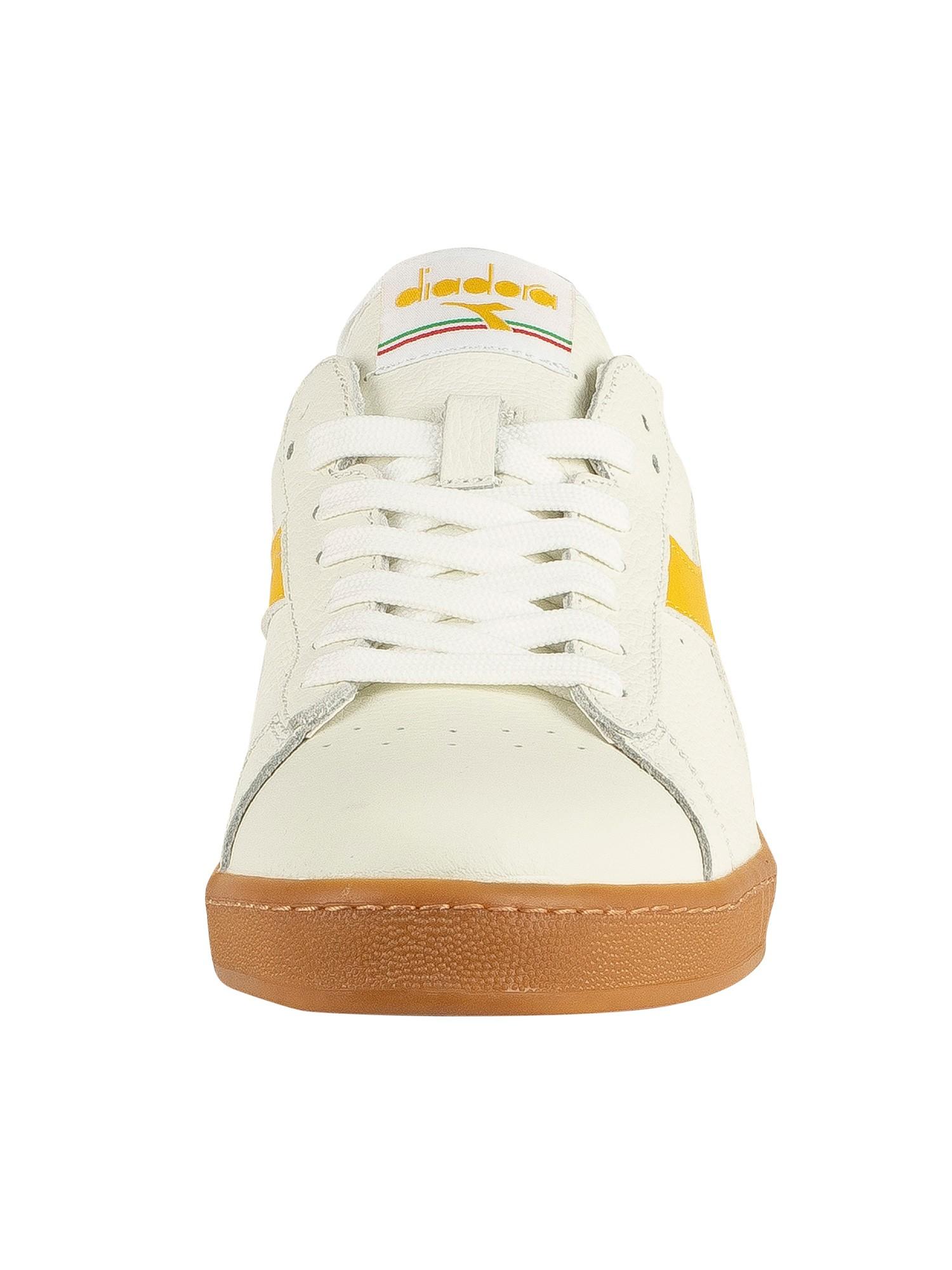 yellow diadora trainers