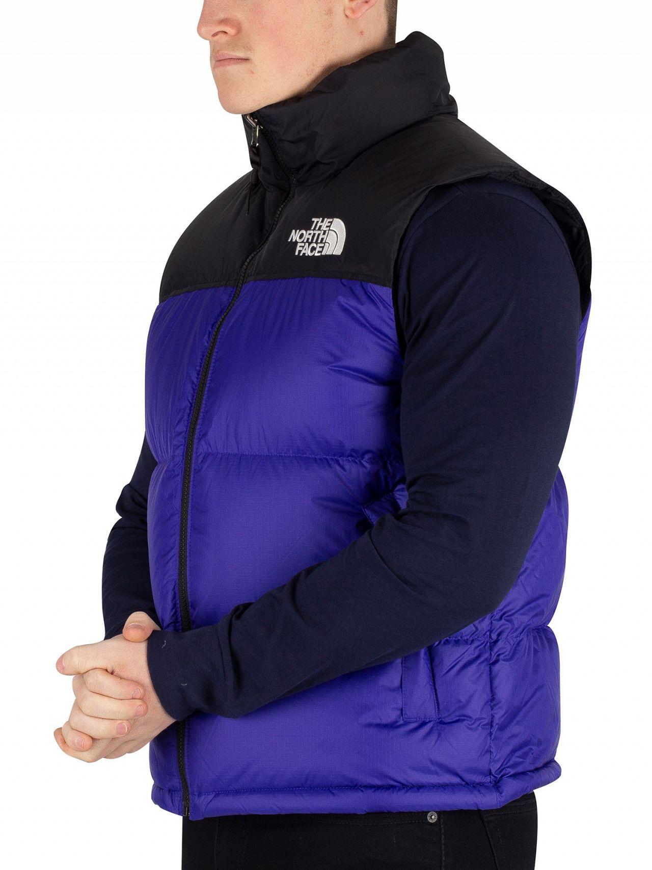 The North Face Synthetic Aztec Blue 1996 Retro Nuptse Gilet for Men | Lyst