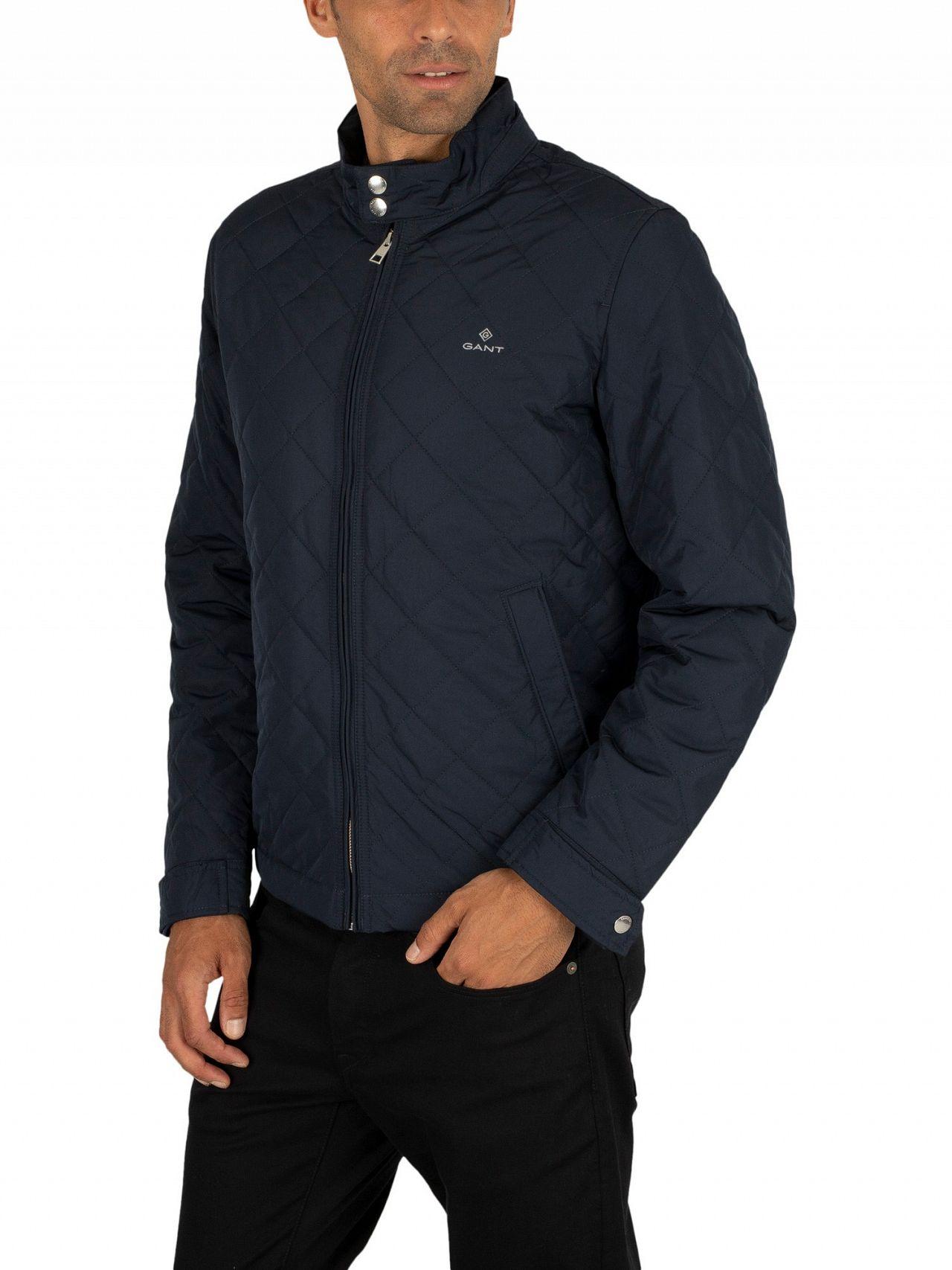GANT Synthetic Evening Blue The Quilted Windcheater Jacket for Men - Lyst