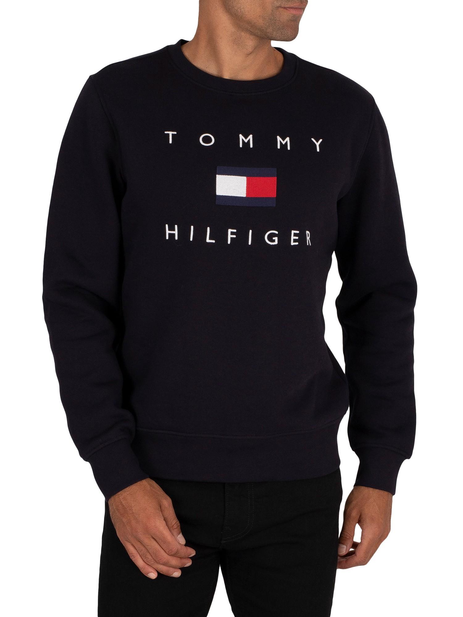 Tommy Hilfiger Cotton Tommy Flag Sweatshirt in Desert Sky (Blue) for ...