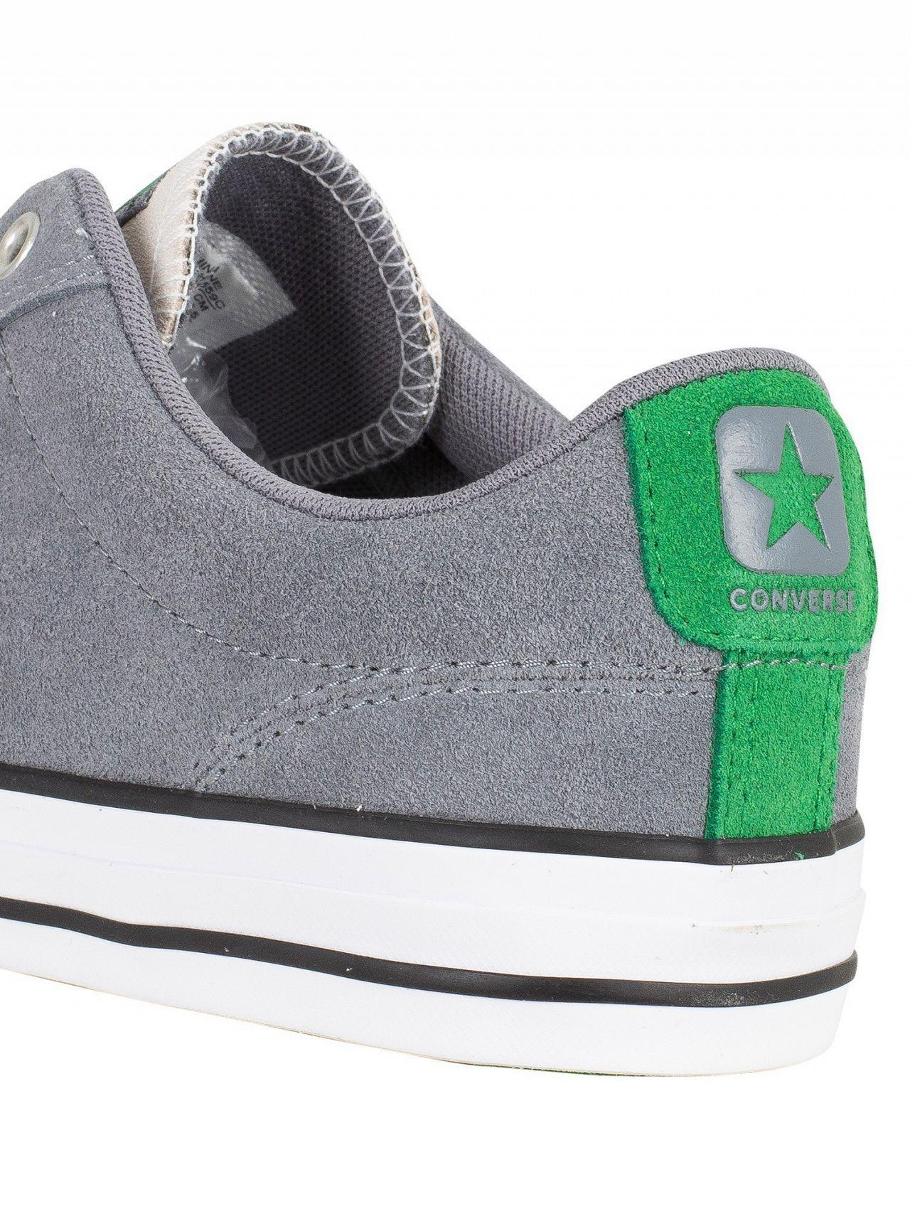Converse Cool Grey/white Star Player Ox Suede Trainers in Gray for Men |  Lyst