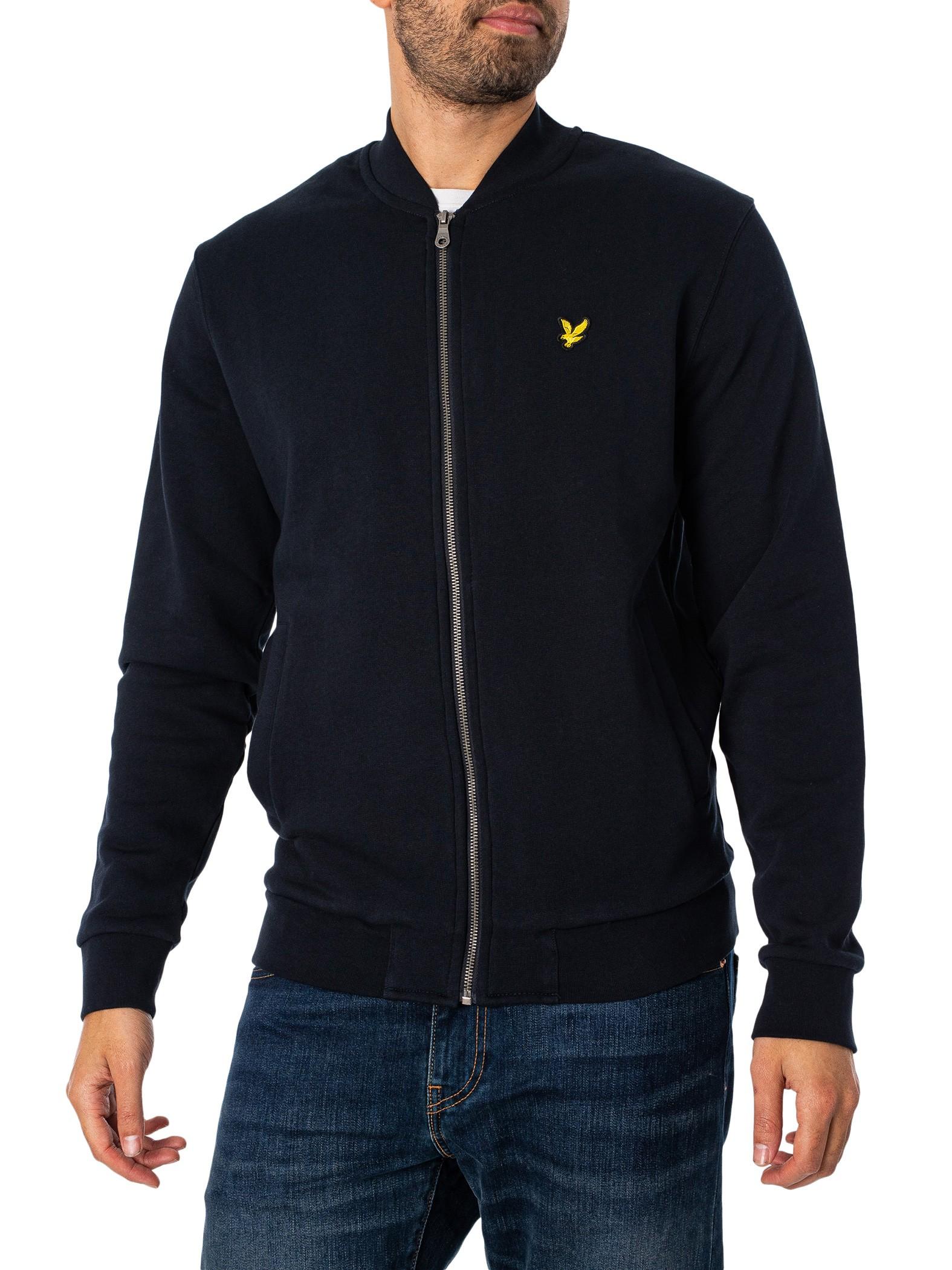 Lyle and scott black bomber jacket outlet