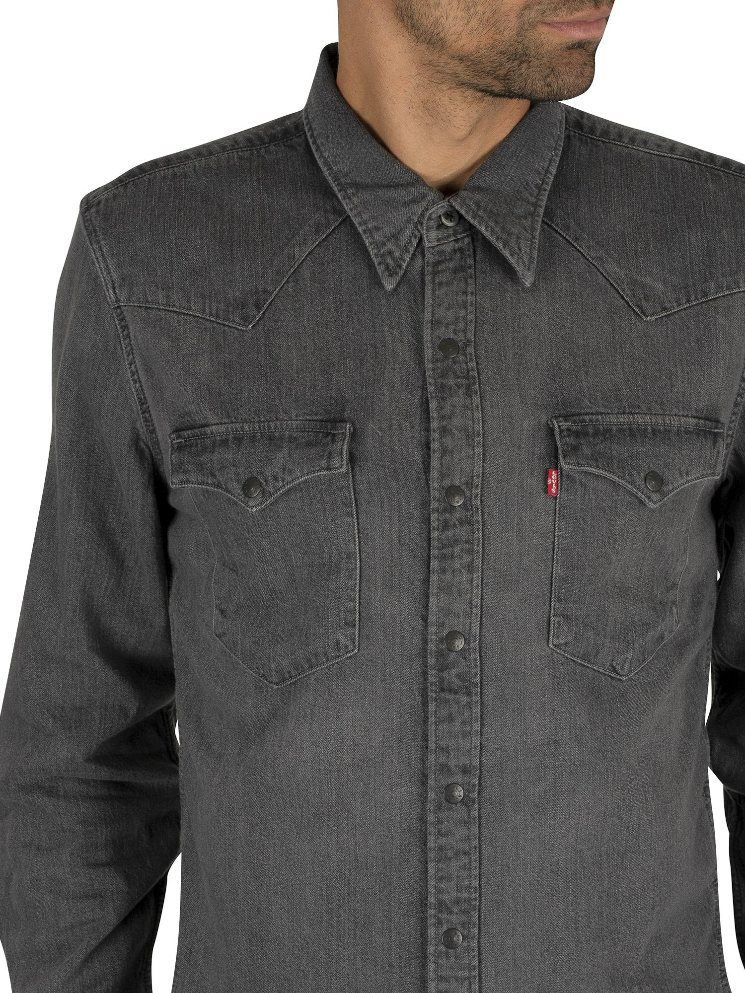 Levi's Cotton Barstow Western Shirt in Black for Men - Lyst