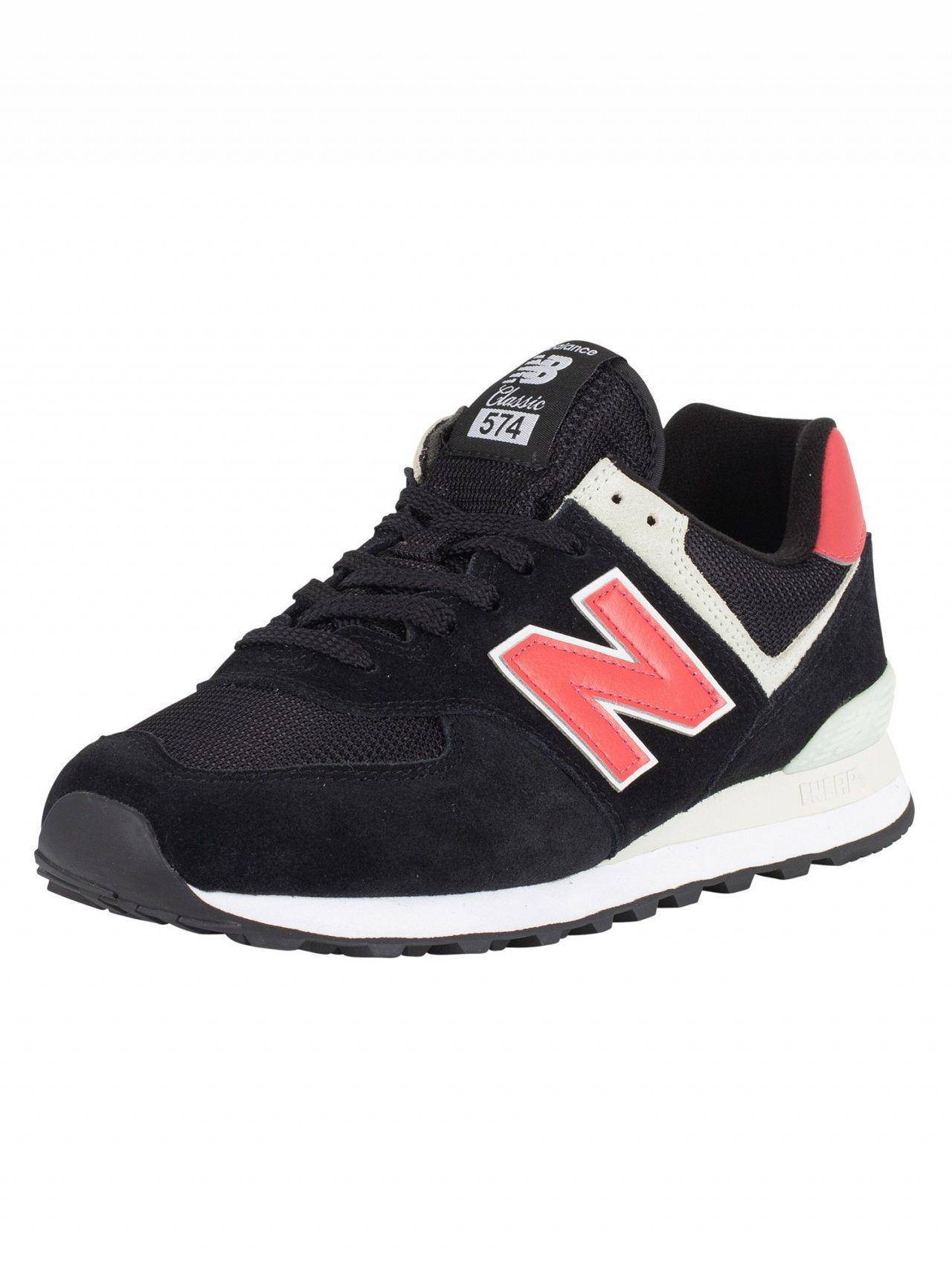 new balance 574 black with pomelo