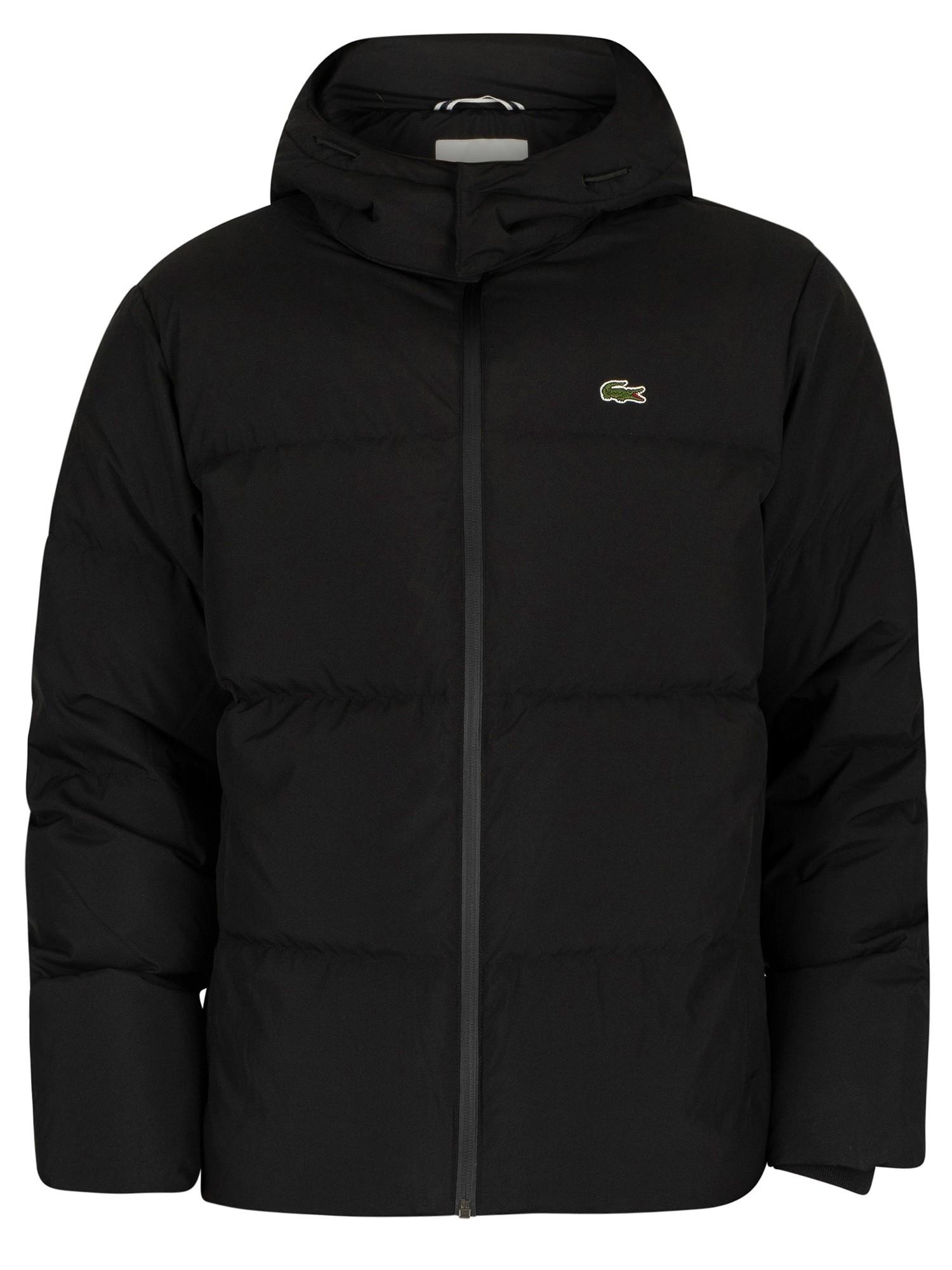 lacoste black coat