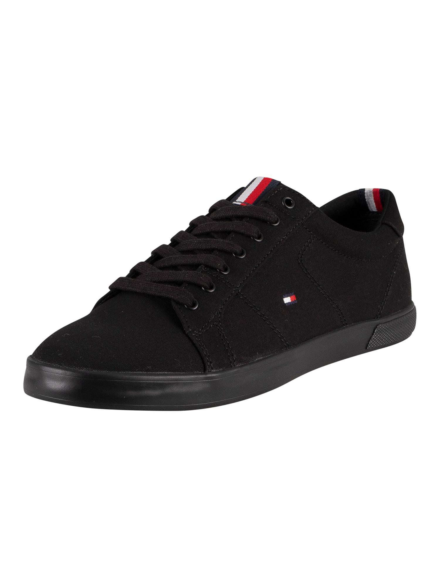 Tommy Hilfiger Harlow Canvas Trainers in Black for Men | Lyst