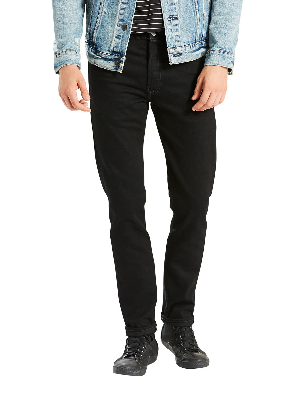 Levi's Dark Denim 501 Skinny Fit Punk Jeans in Black for Men | Lyst
