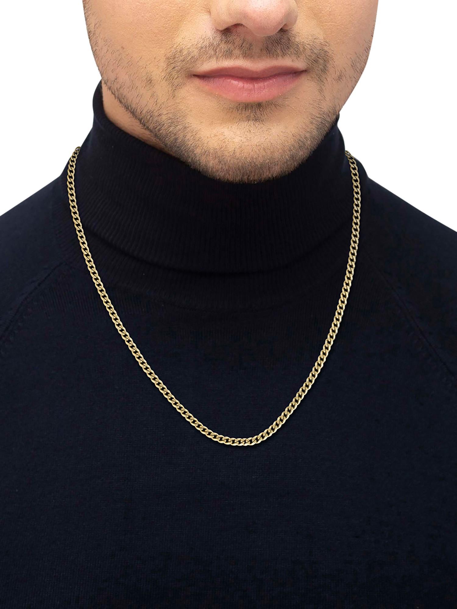 BOSS - Chain necklace in black and gold tones