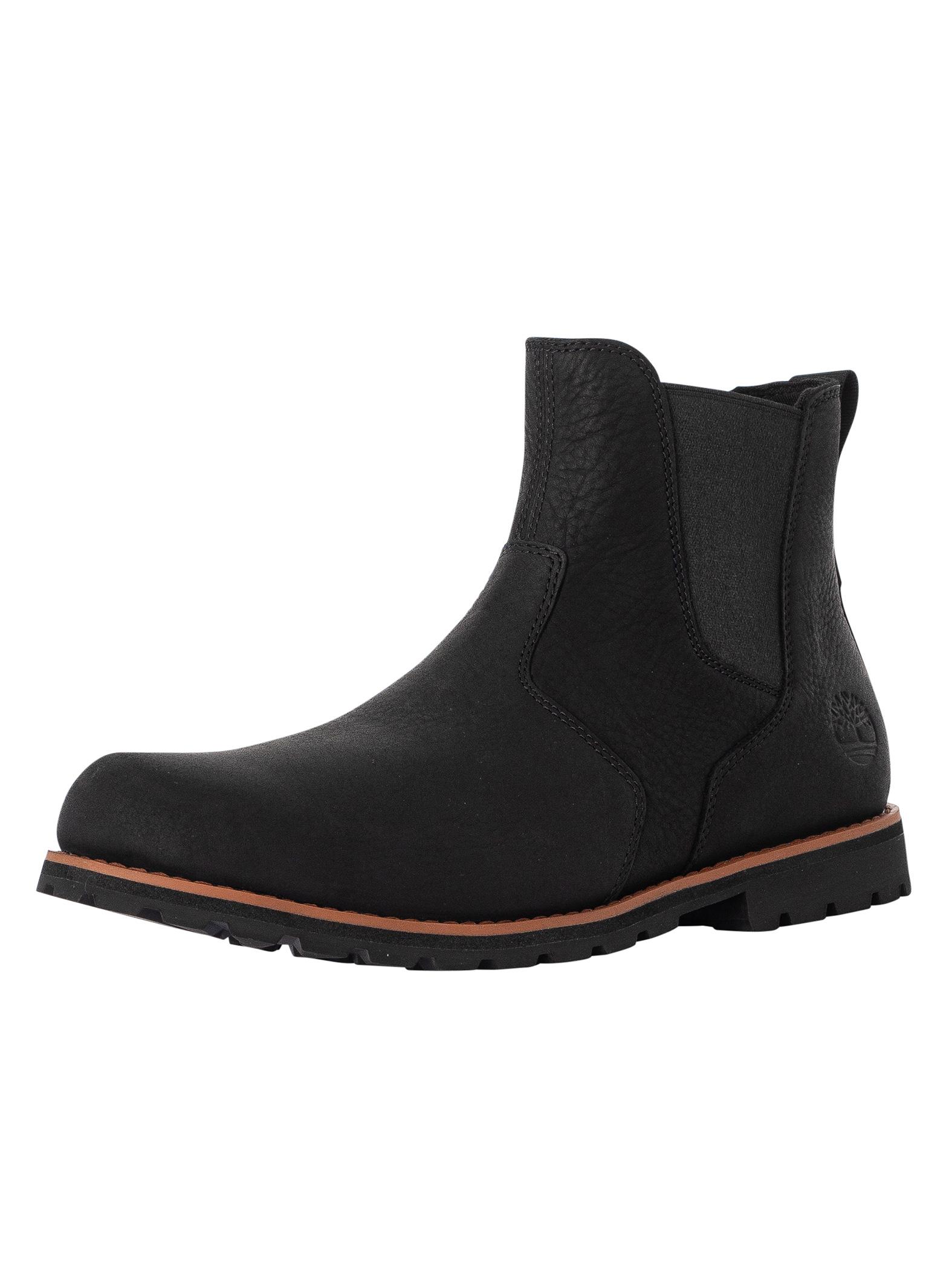 Timberland Attleboro Chelsea Leather Boots in Black for Men | Lyst
