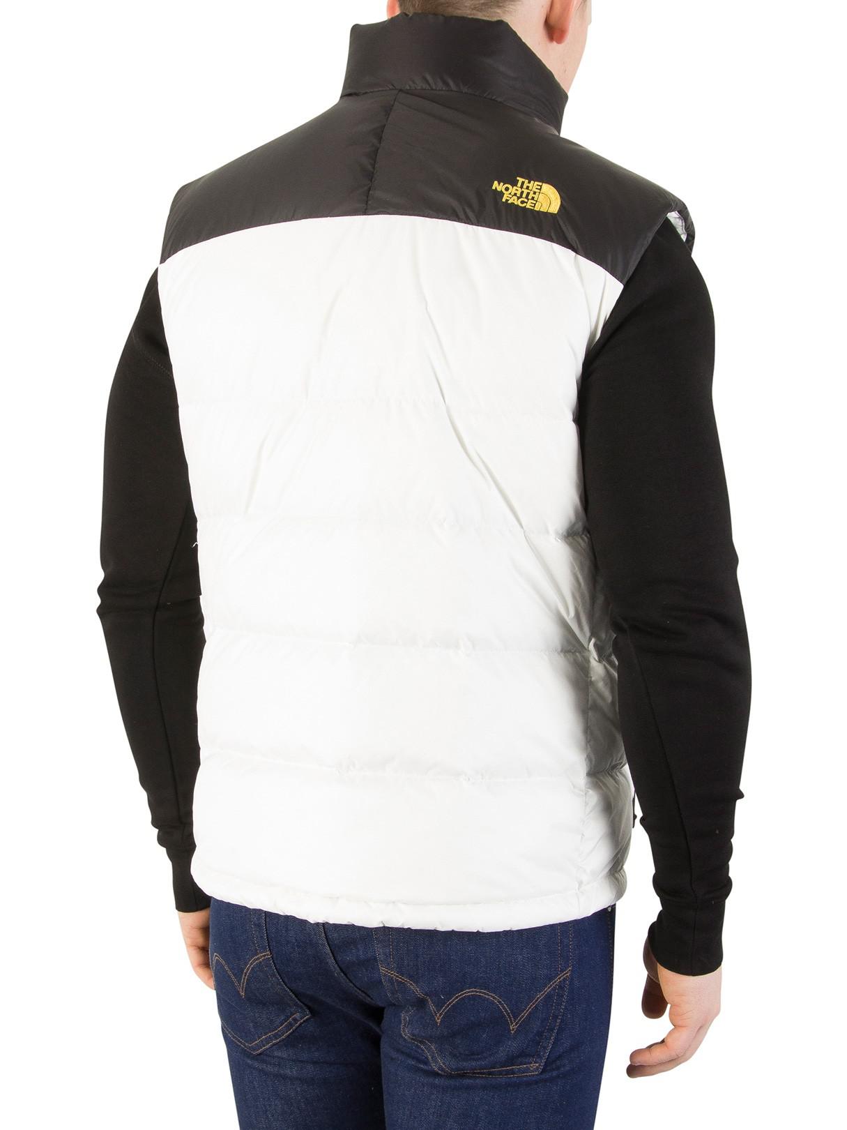 The North Face Synthetic White/black Nuptse 2 Gilet for Men - Lyst