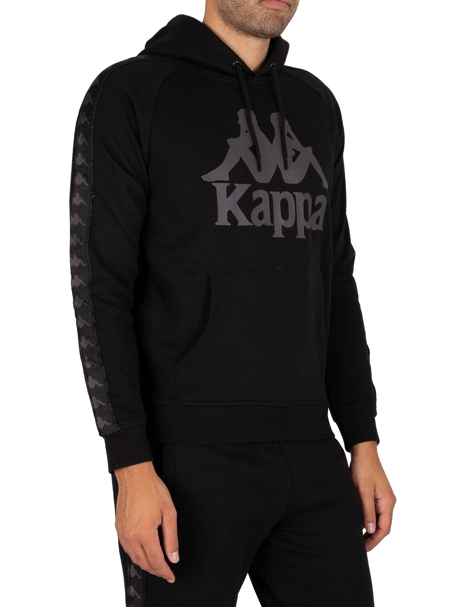 Kappa 222 Banda Hurtado Pullover Slim Hoodie in Black/Grey (Black) for ...