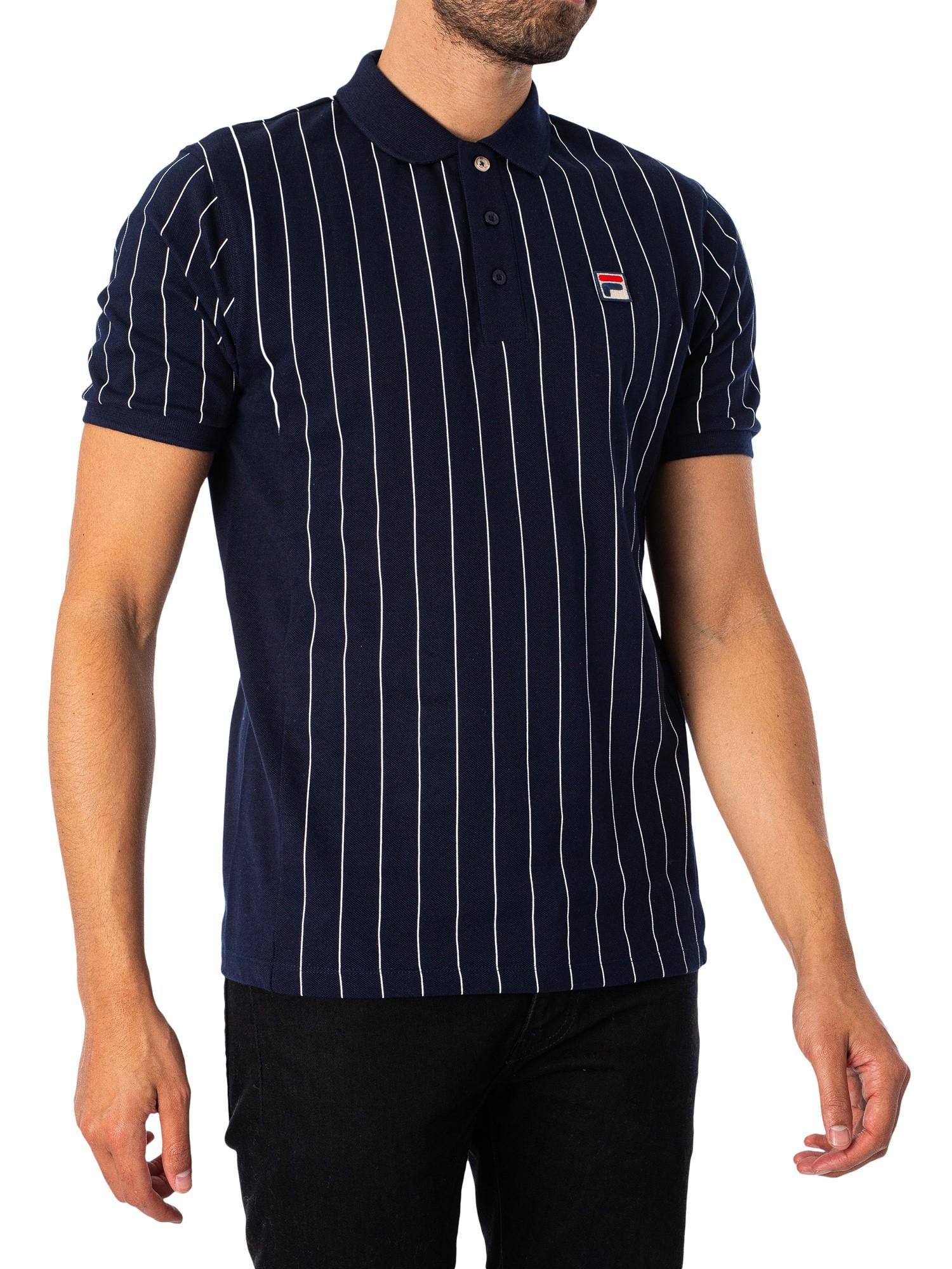 Observatie louter keuken Fila Evo Yarn Dye Pin Stripe Polo Shirt in Blue for Men | Lyst